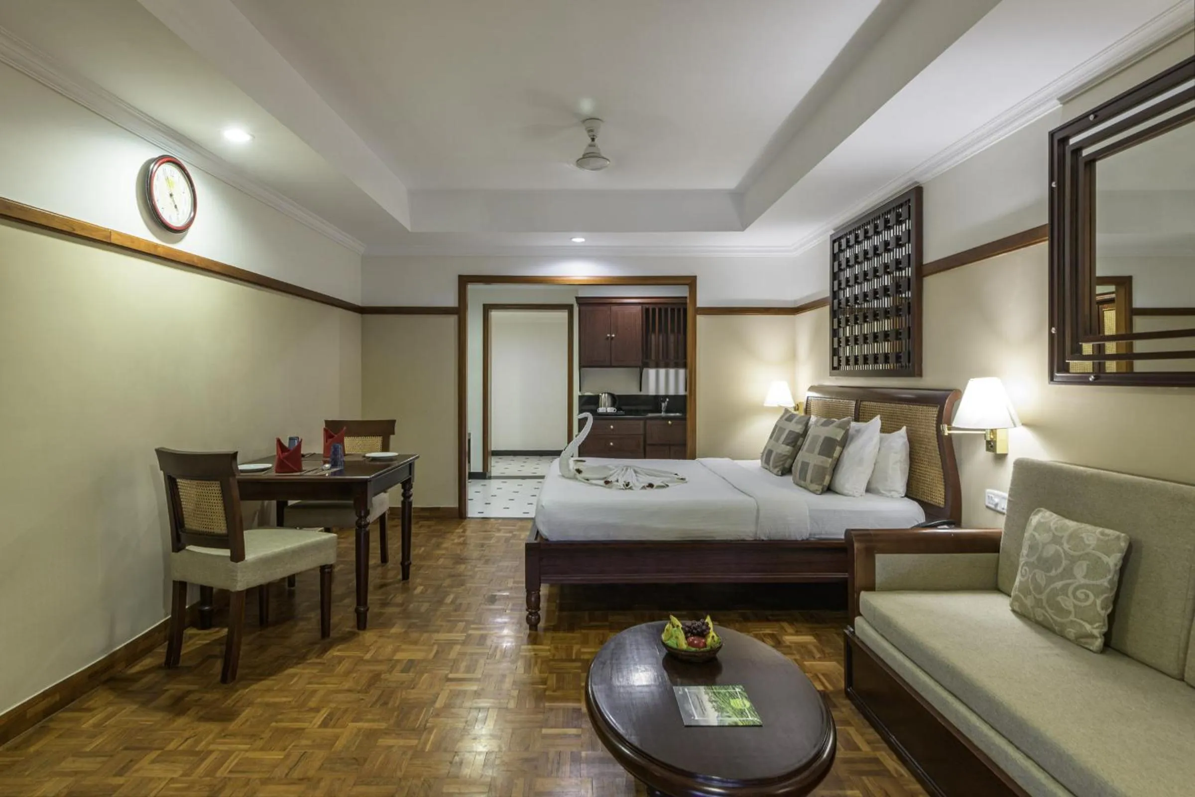 Seating area, Bed in Club Mahindra Lake View Munnar