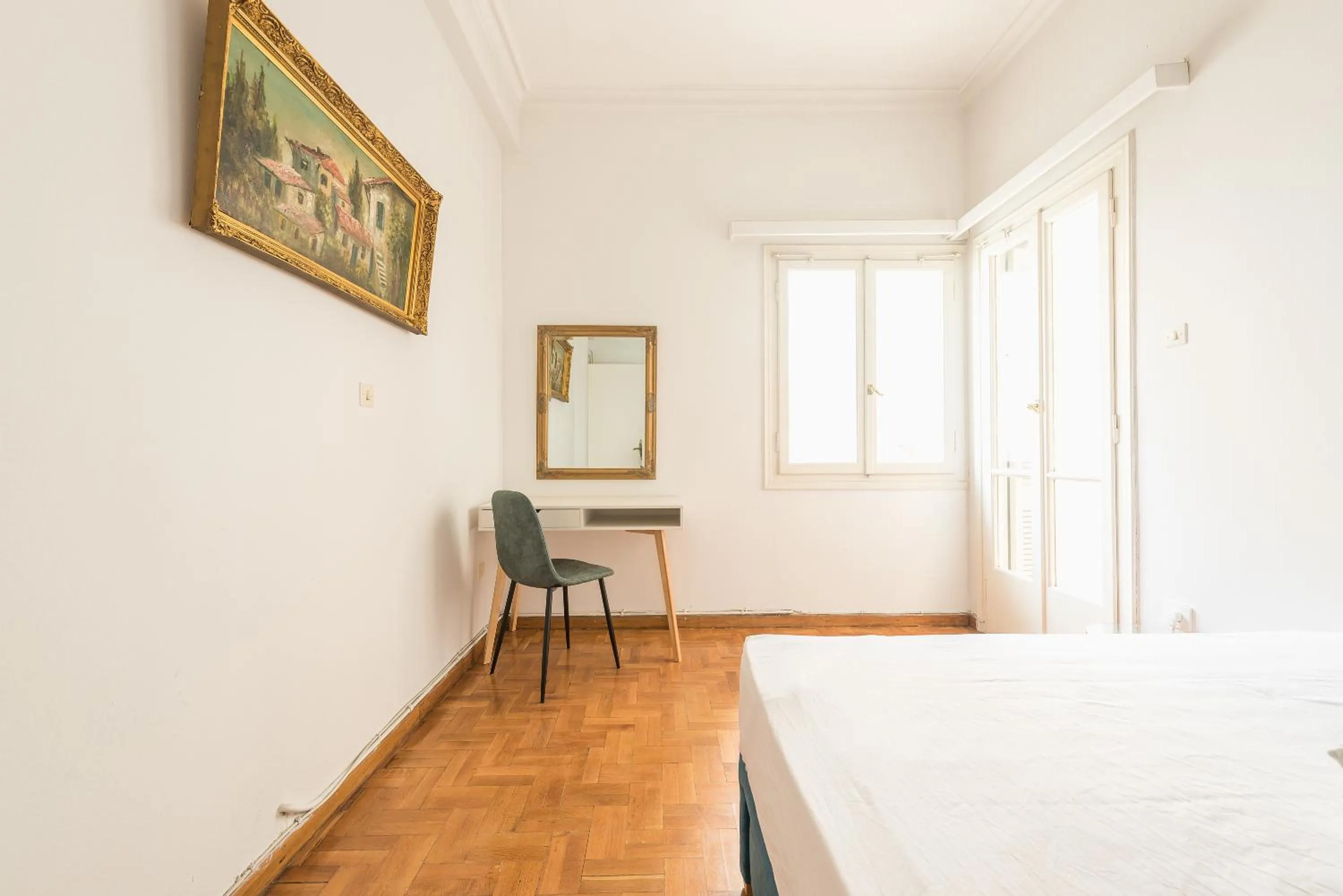 Bed in Athens Empire Paradise Apartment