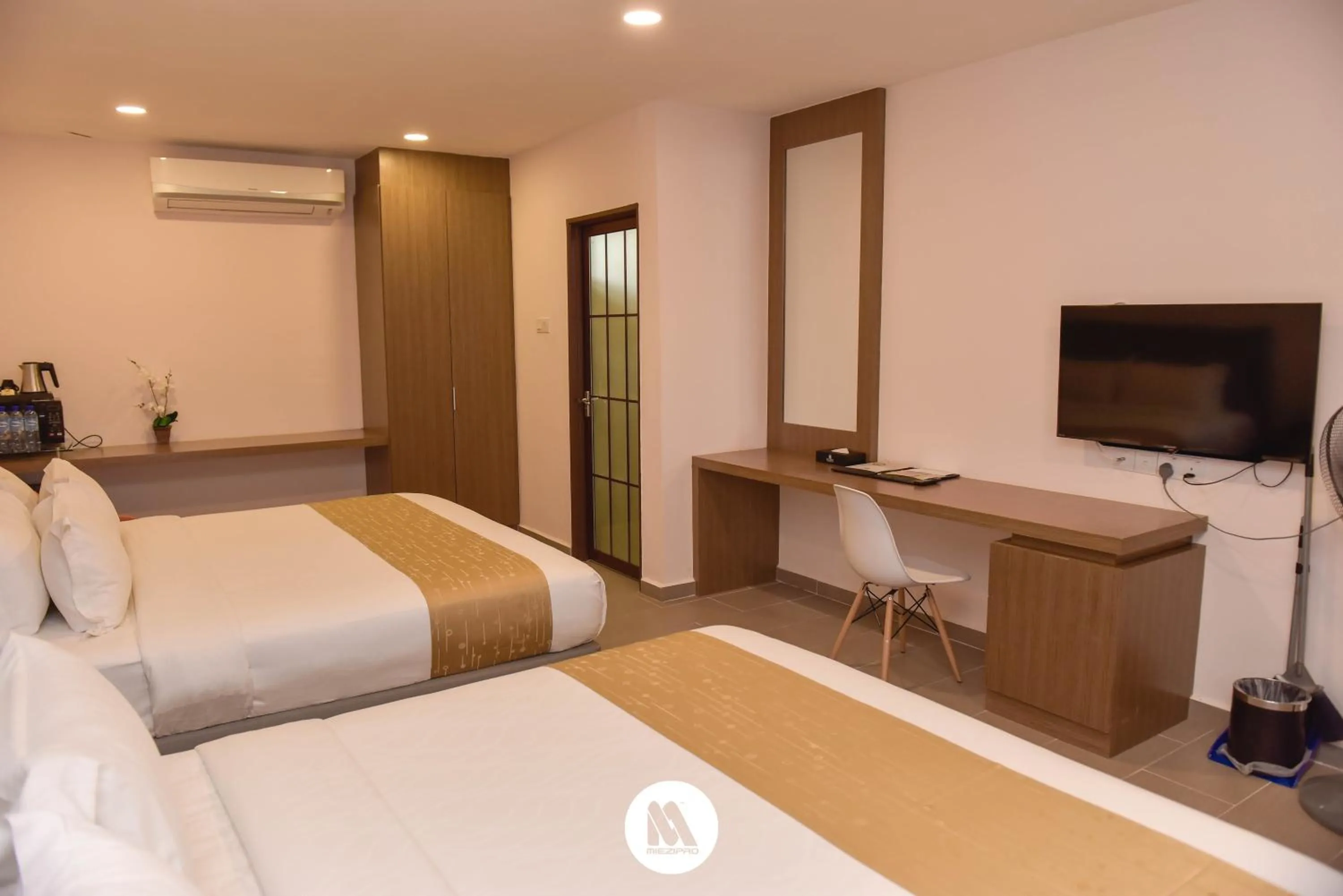 Bed in Lotus Seaview Beach Resort, Pengerang