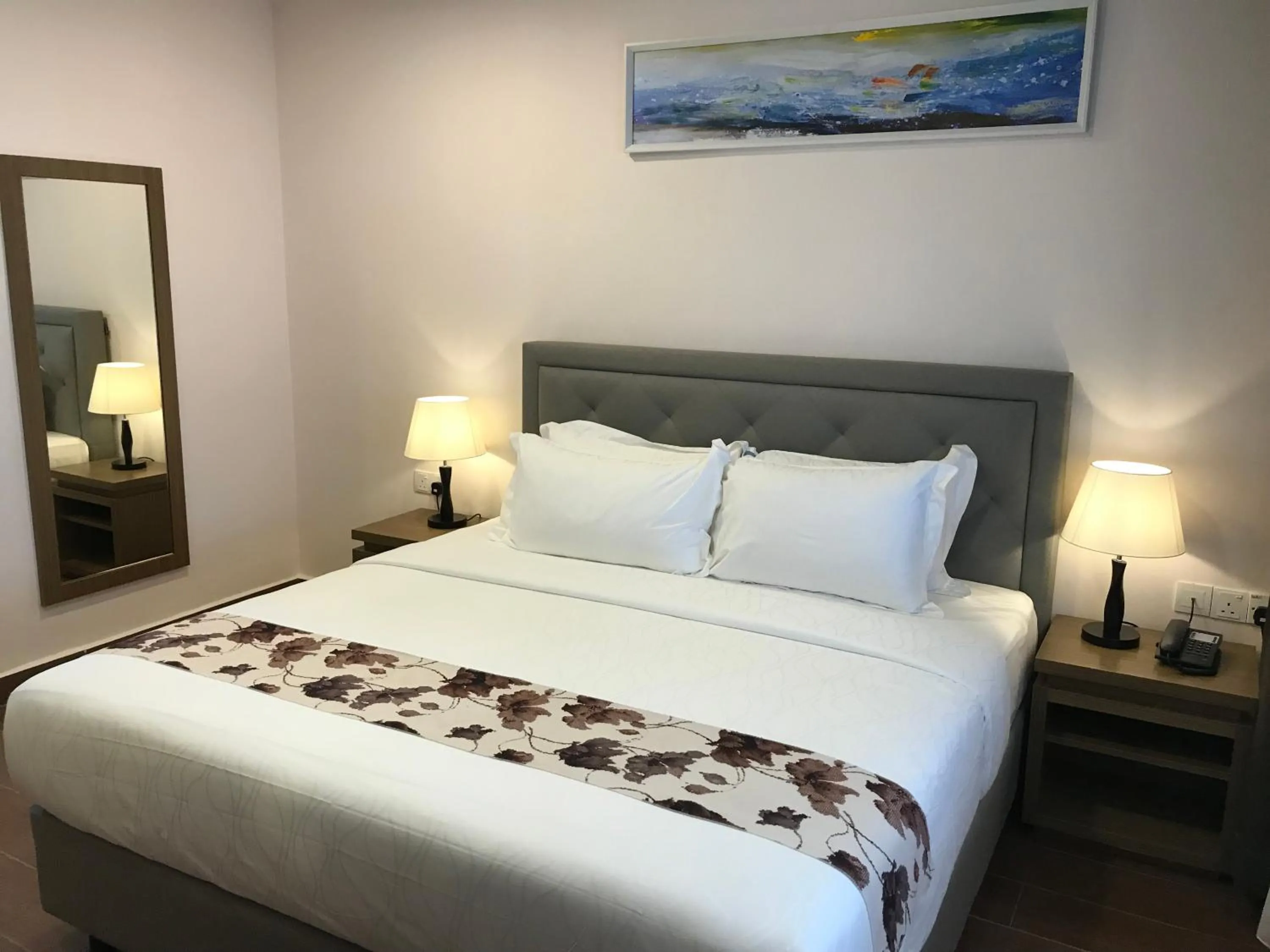 Bed in Lotus Seaview Beach Resort, Pengerang