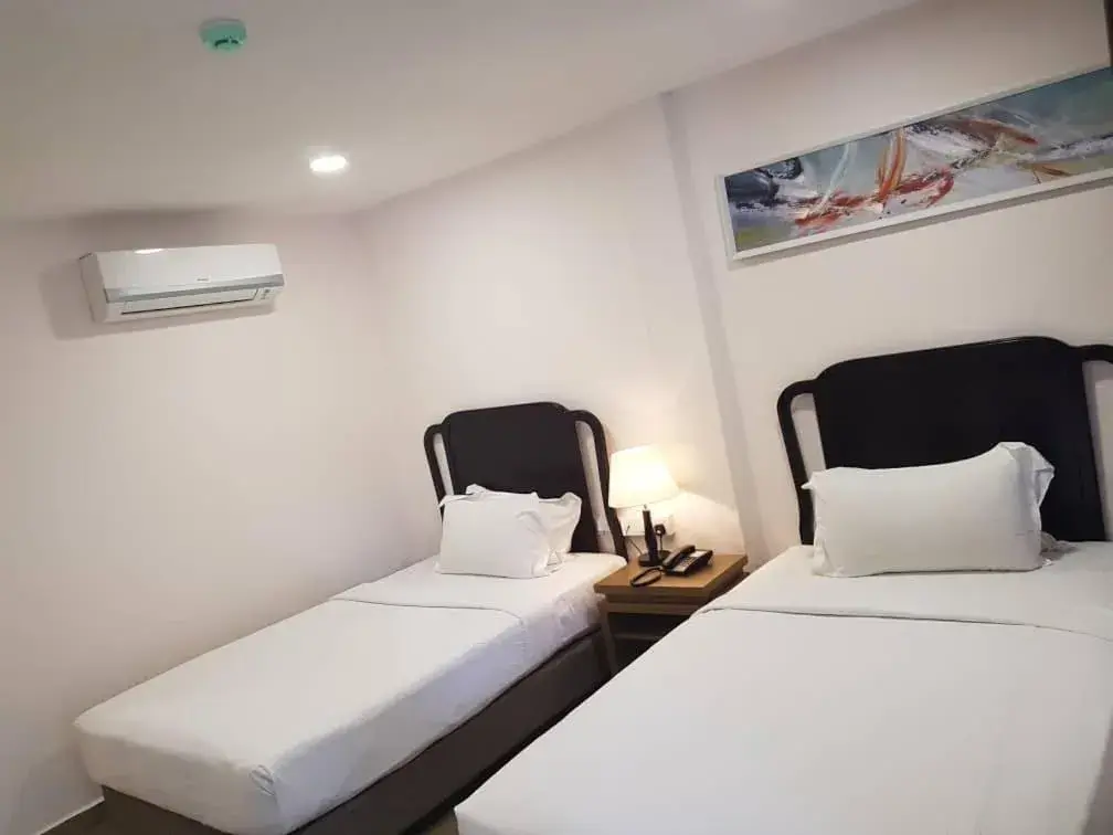 Bed in Lotus Seaview Beach Resort, Pengerang Bed in Lotus Seaview Beach Resort, Pengerang