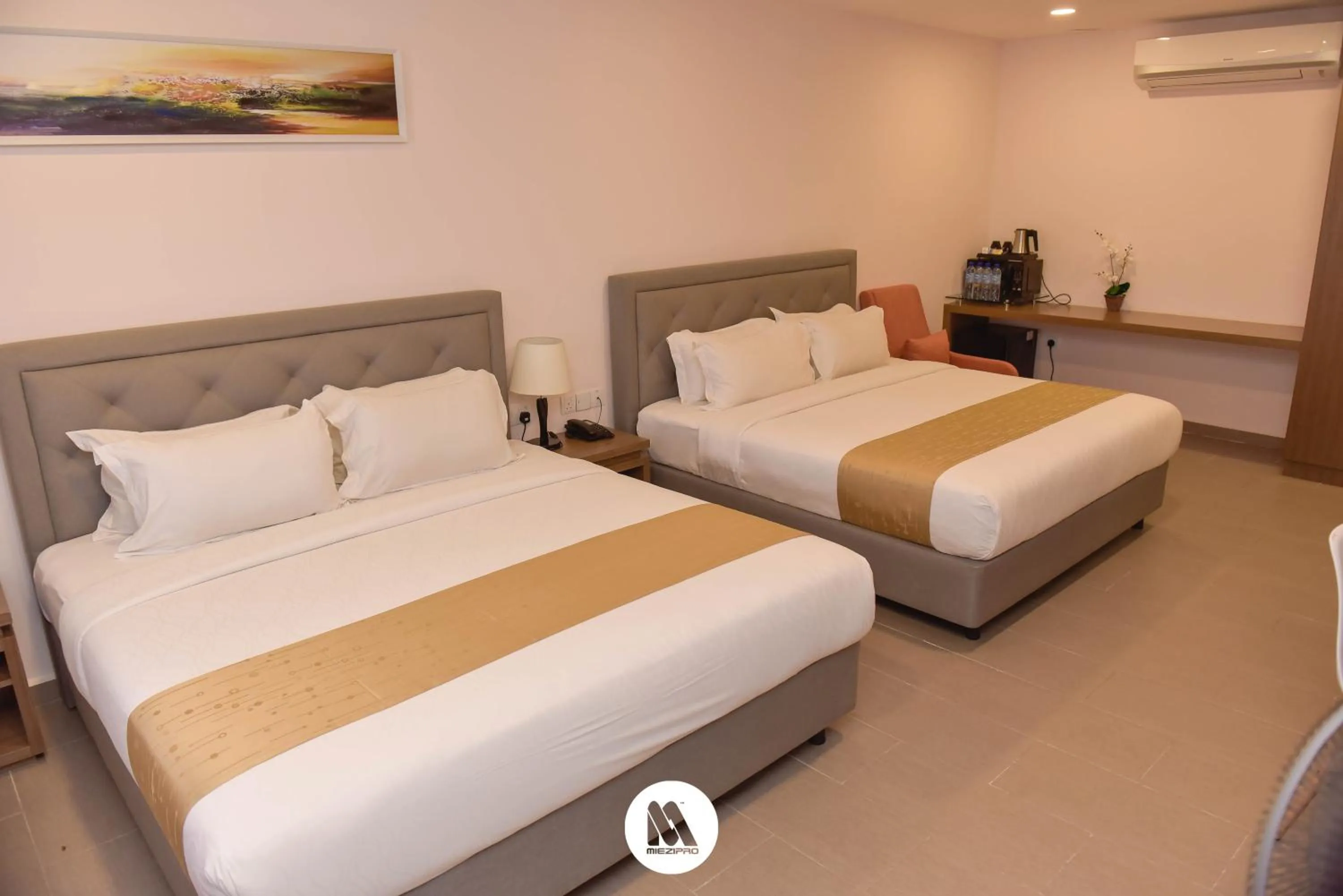 Bed in Lotus Seaview Beach Resort, Pengerang