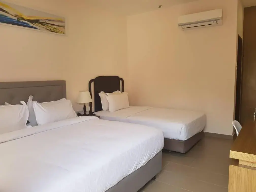 Bed in Lotus Seaview Beach Resort, Pengerang Bed in Lotus Seaview Beach Resort, Pengerang