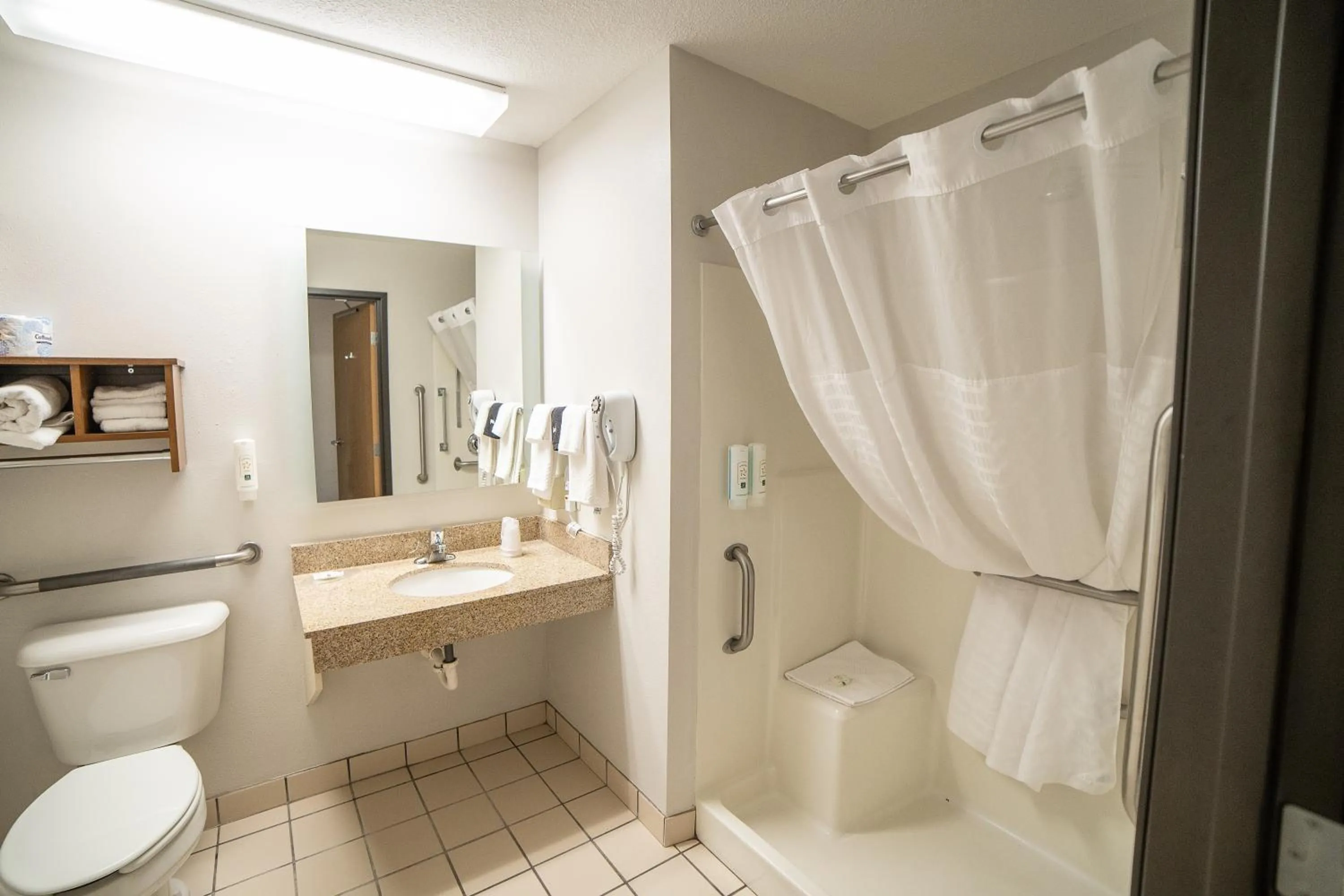 Bathroom in Quality Inn & Suites Watertown near Prairie Lakes Ice Arena