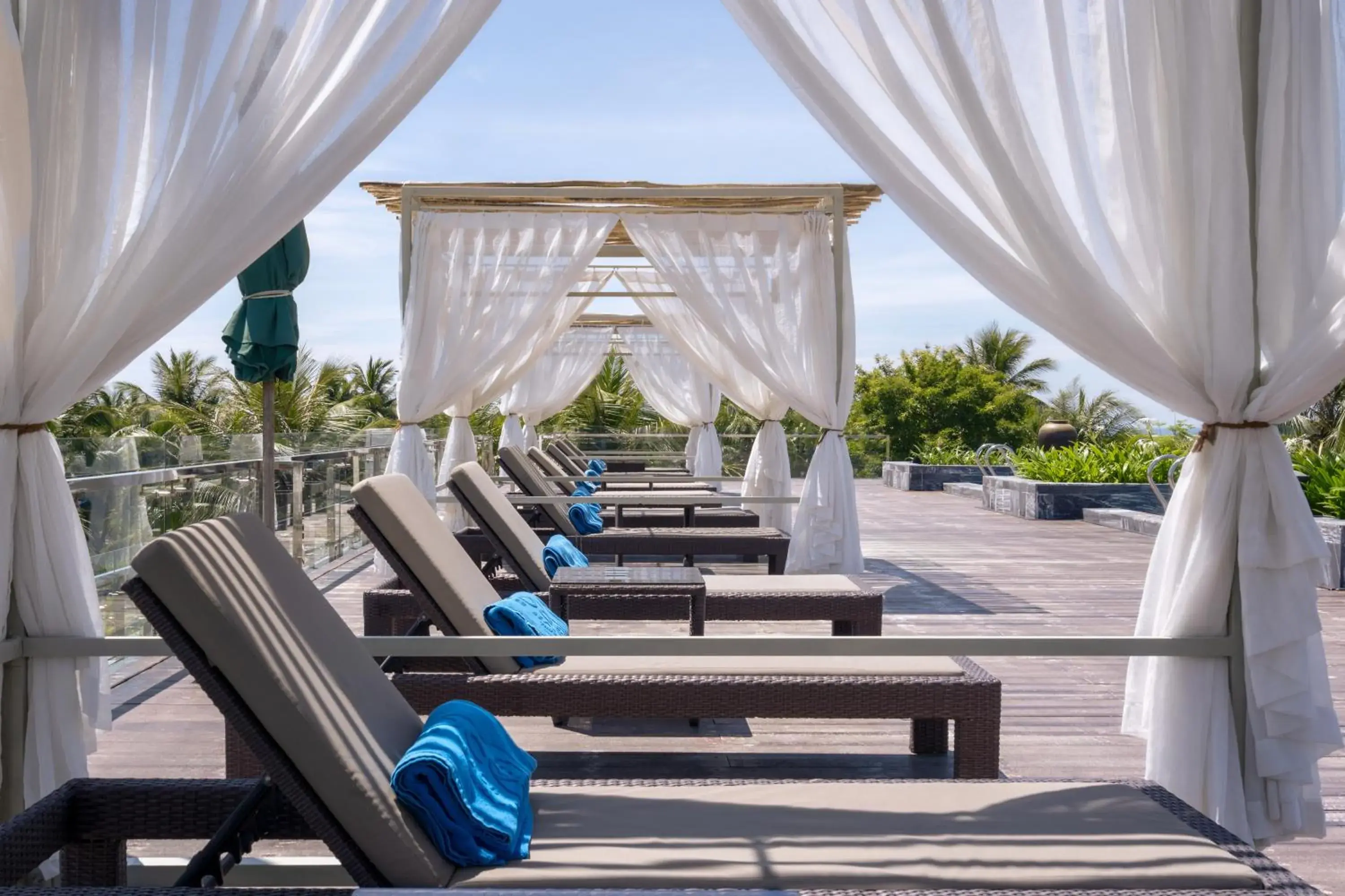 sunbed in CocoLand Thu Xa Ancient Town Resort sunbed in CocoLand Thu Xa Ancient Town Resort