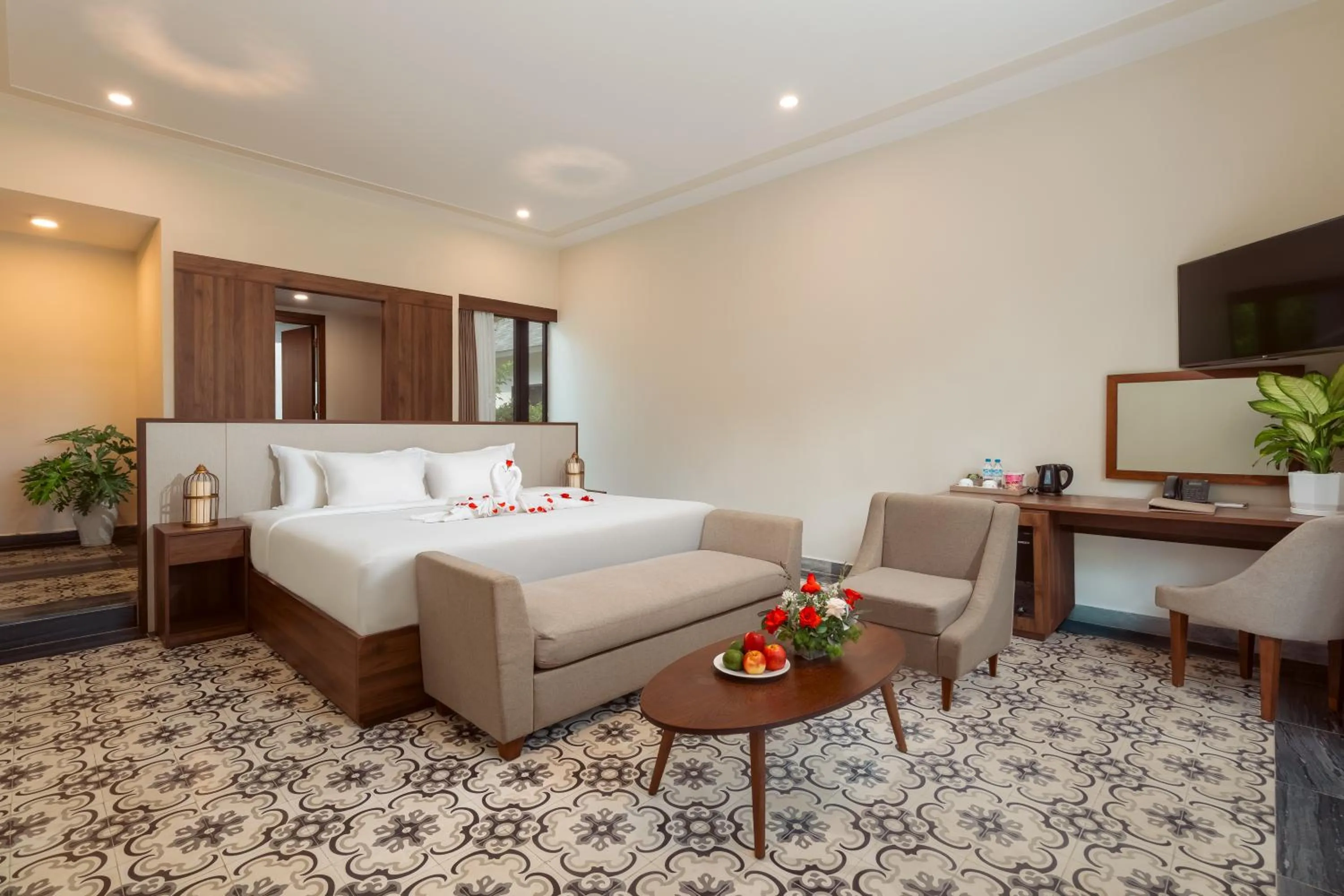 Photo of the whole room, Bed in CocoLand Thu Xa Ancient Town Hotel & Resort