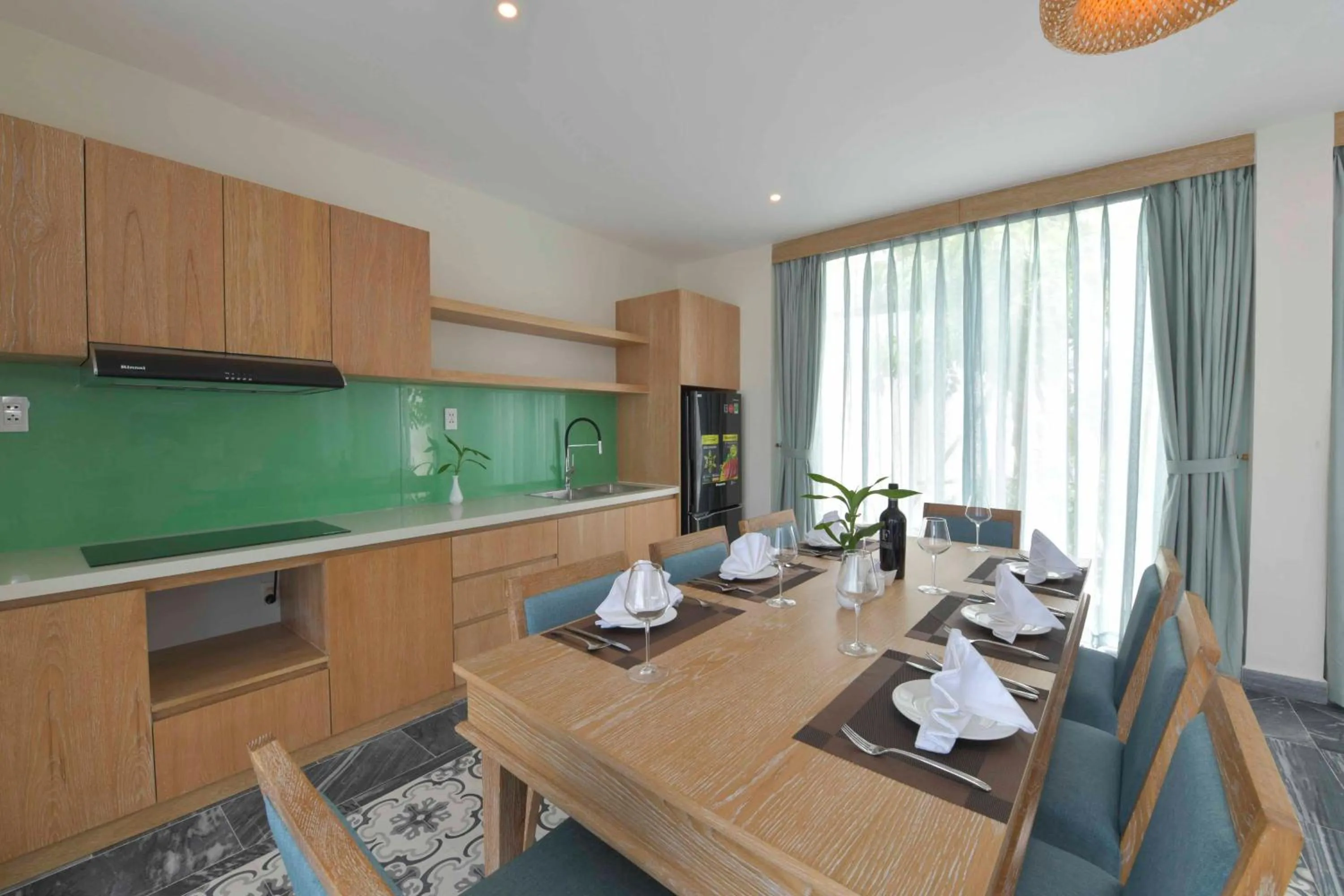 Kitchen or kitchenette in CocoLand Thu Xa Ancient Town Resort