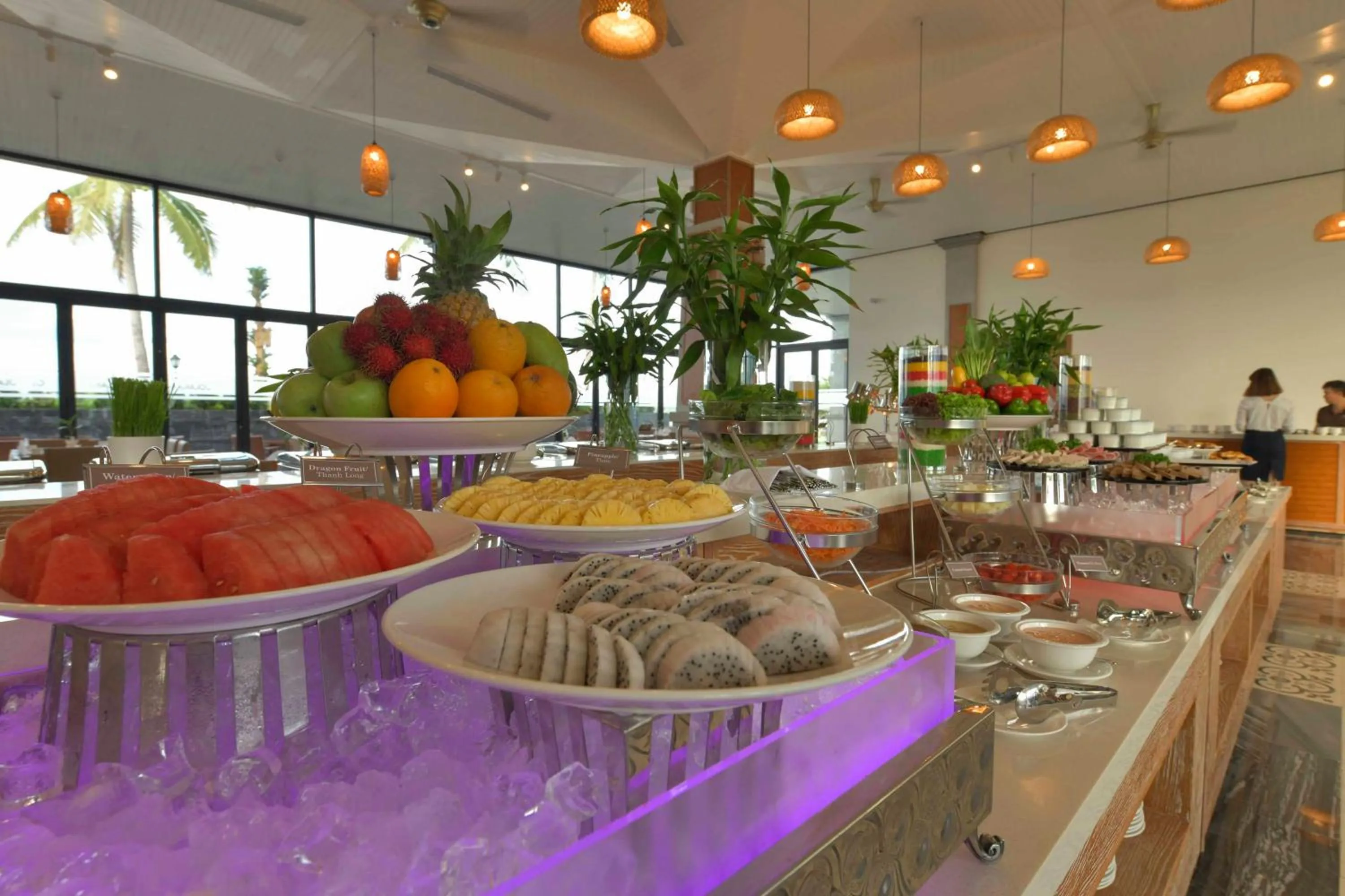 Buffet breakfast in CocoLand Thu Xa Ancient Town Resort