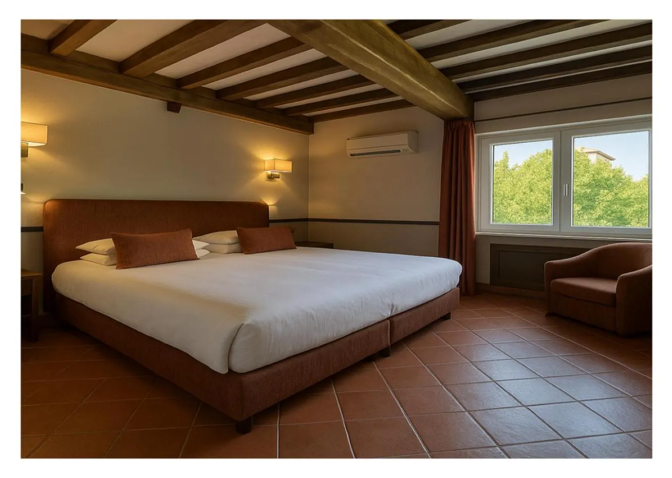 Bedroom, Bed in Georges Blanc Parc & Spa