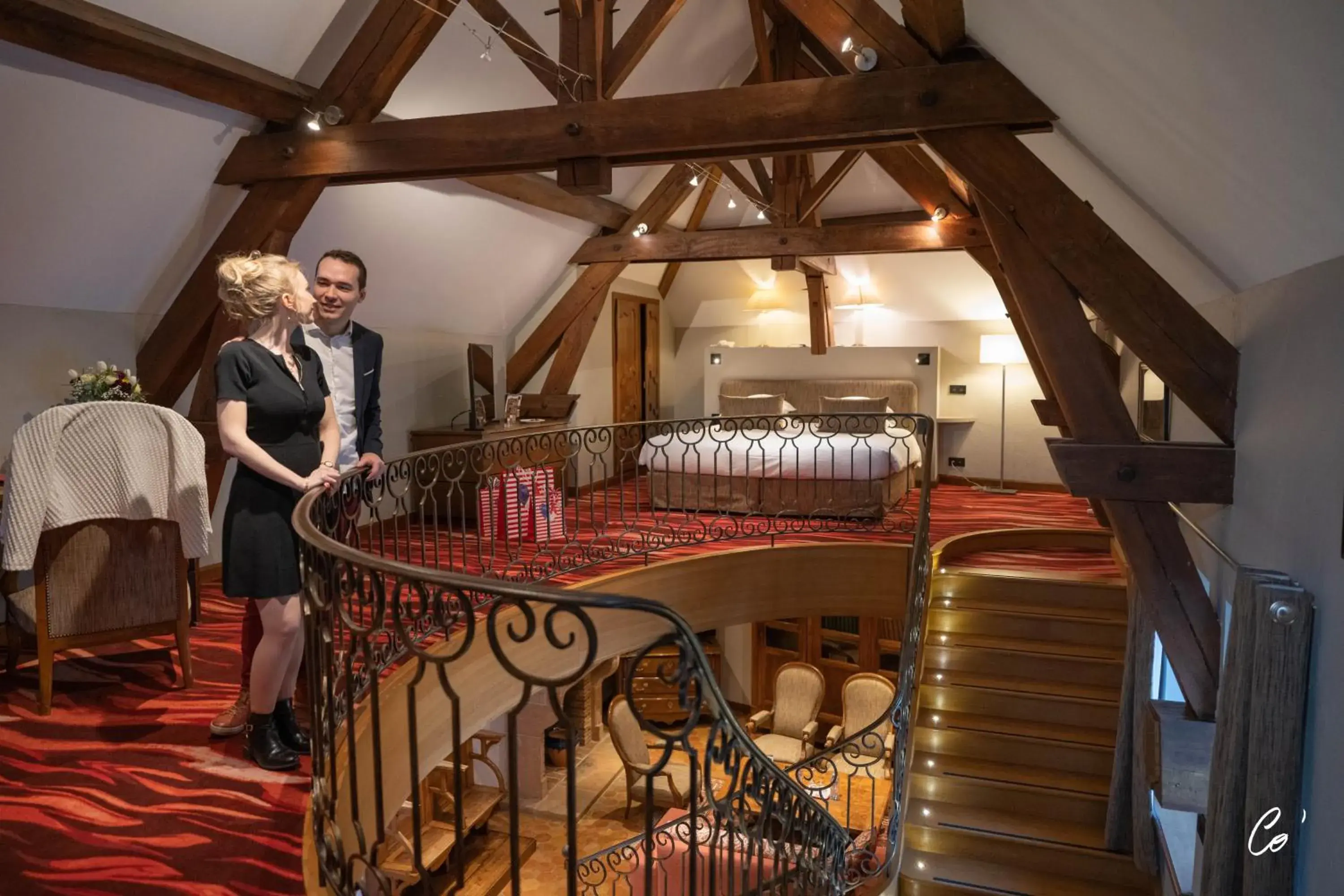 Bed in Georges Blanc Parc & Spa Bed in Georges Blanc Parc & Spa