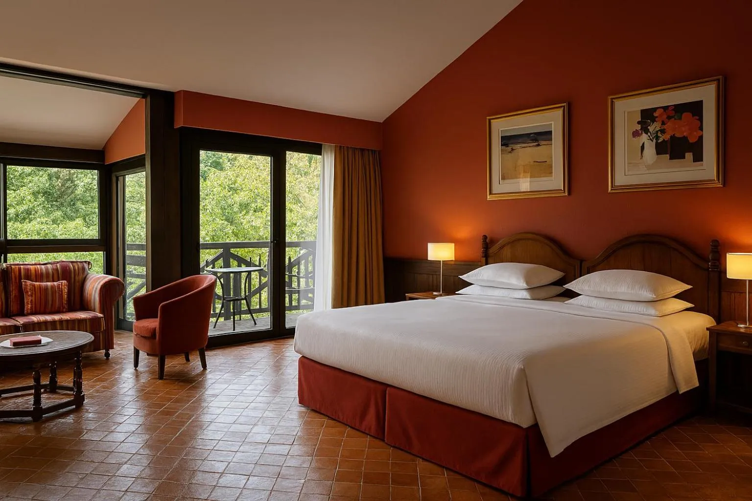 Photo of the whole room, Bed in Georges Blanc Parc & Spa