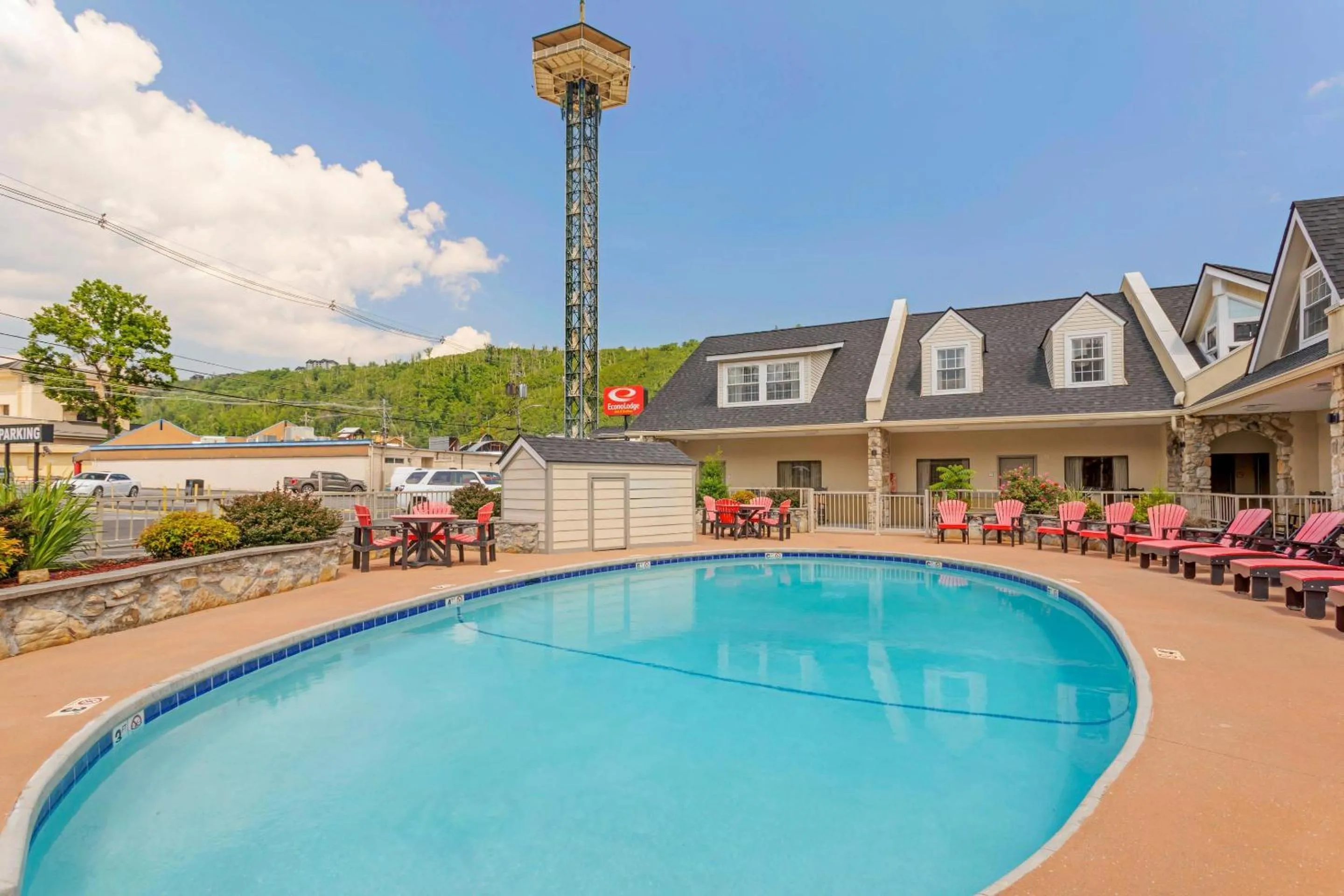Swimming pool in Econo Lodge Inn & Suites Gatlinburg at the Convention Center