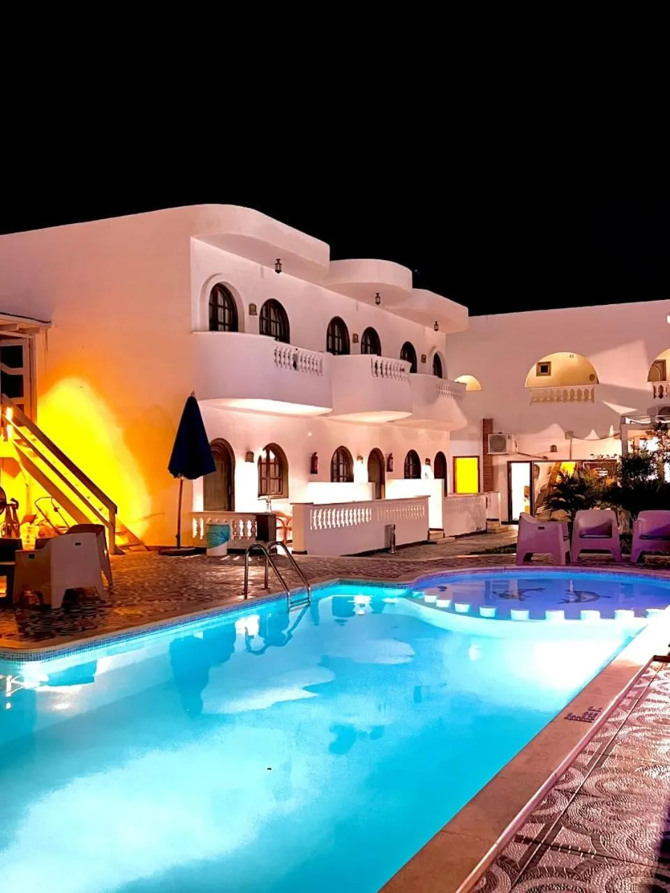 Pool view in Dahab Holiday Hotel