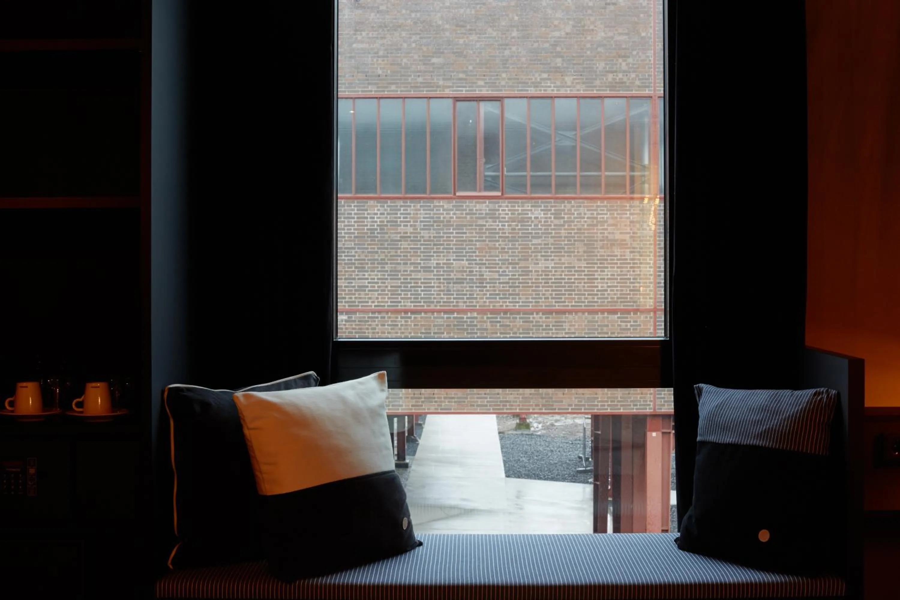 Living room, Bed in hotel friends Essen Zeche Zollverein