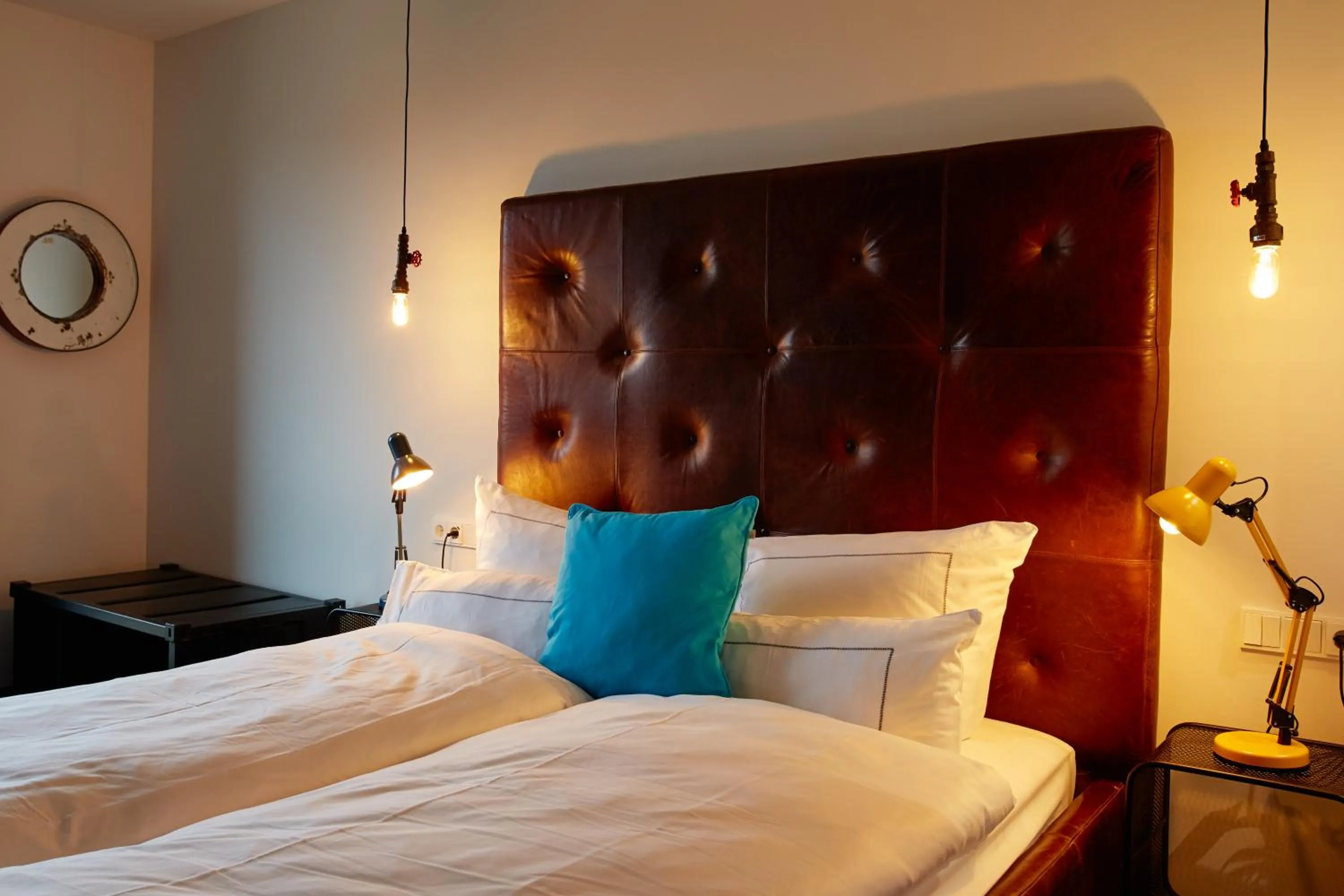 Photo of the whole room, Bed in hotel friends Essen Zeche Zollverein