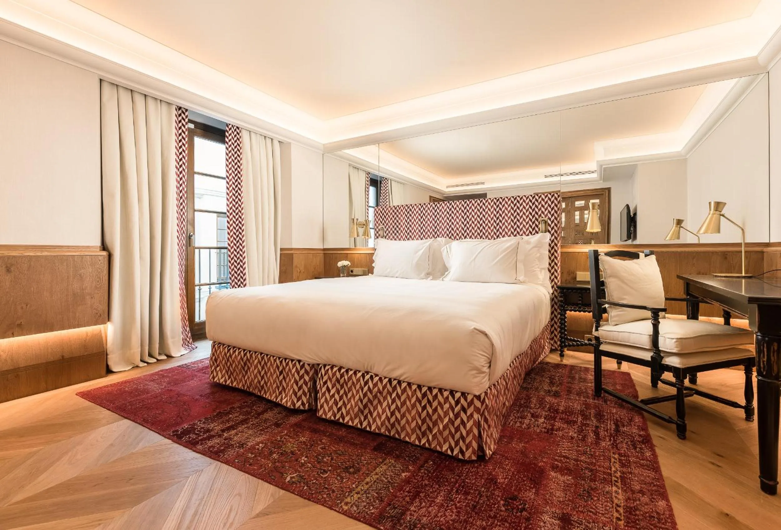 Swimming pool, Bed in Palacio Solecio, a Small Luxury Hotel of the World