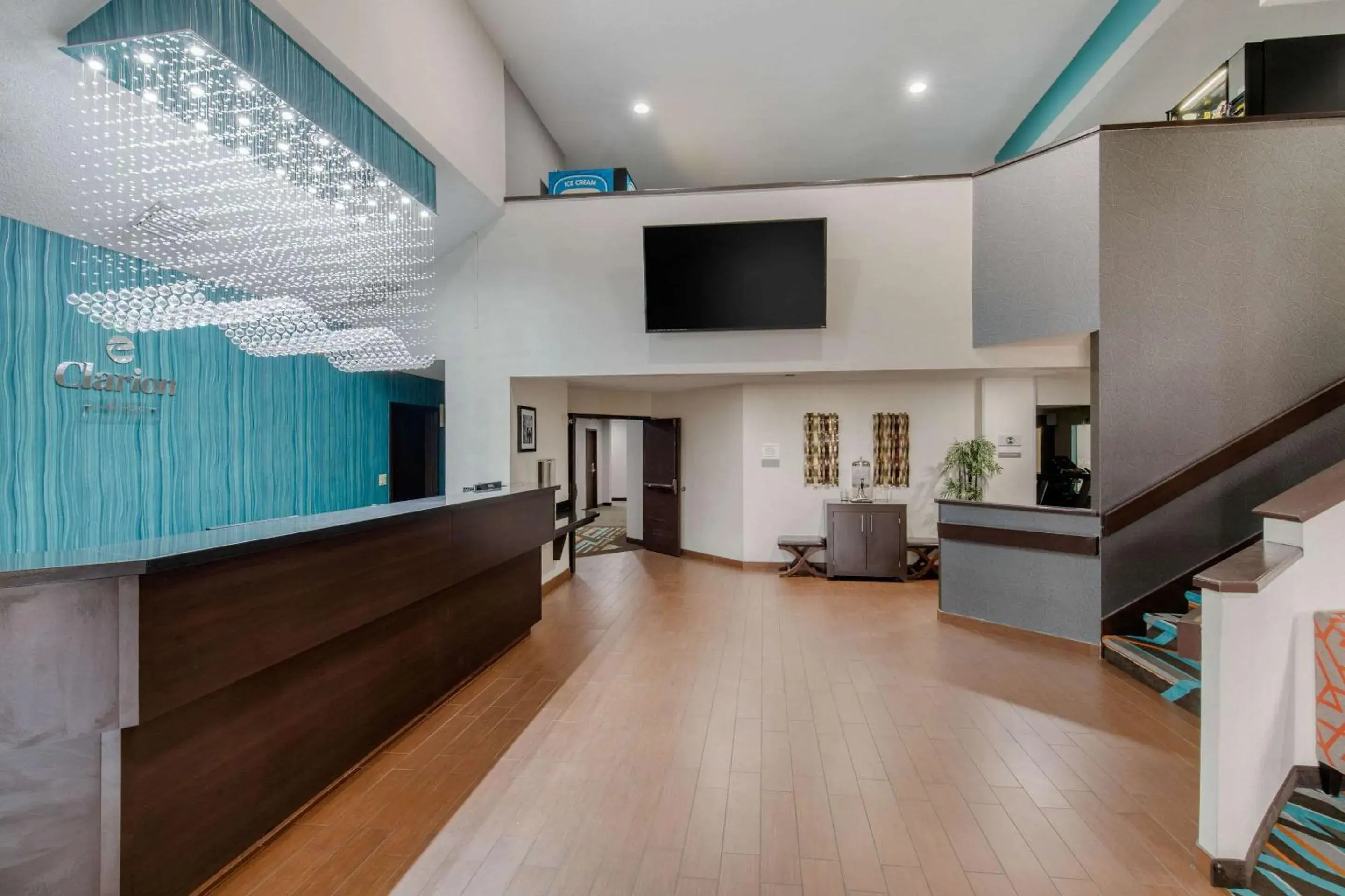 Lobby or reception in Clarion Inn & Suites DFW North Lobby or reception in Clarion Inn & Suites DFW North