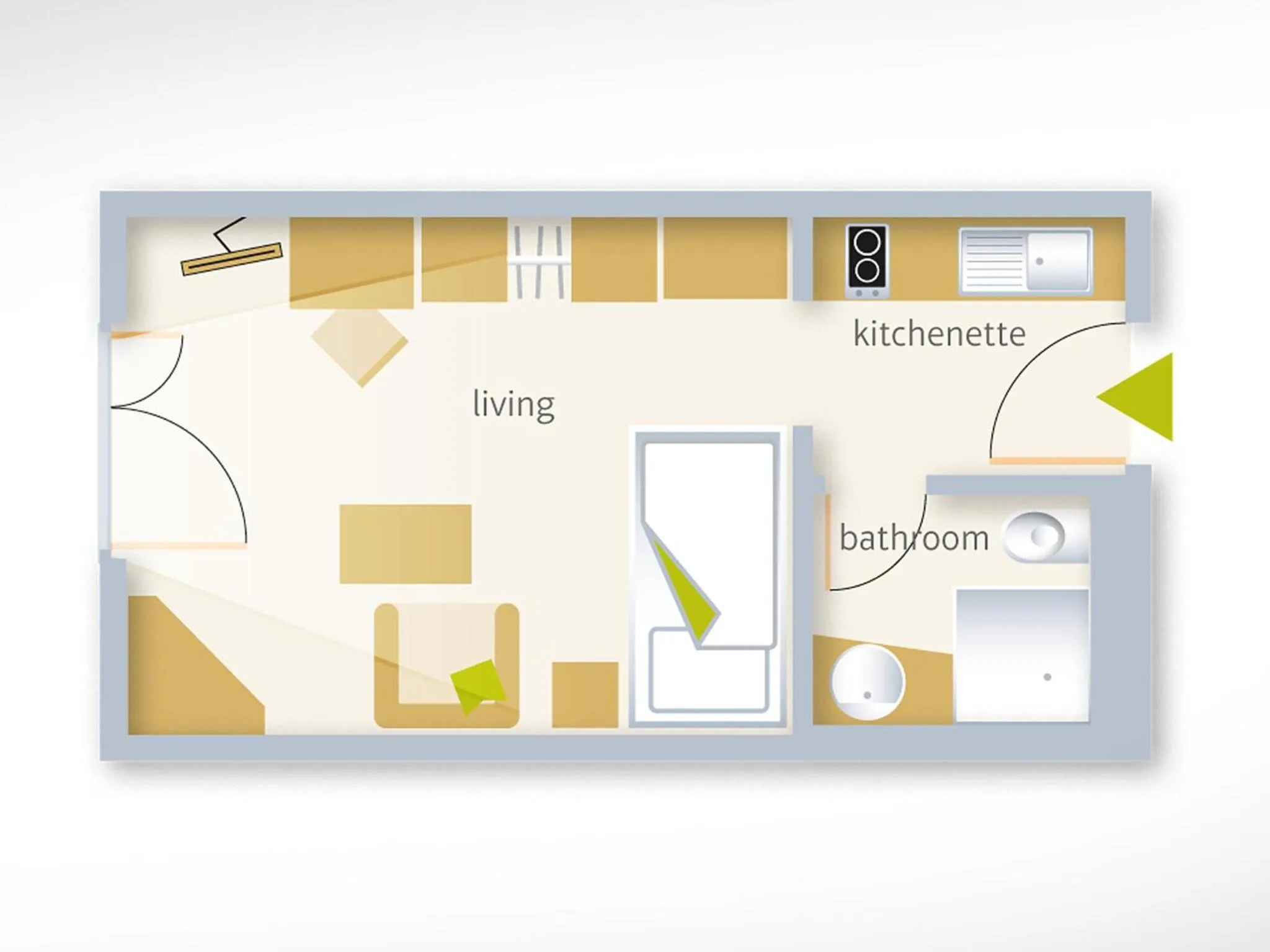 Floor plan in first Apart