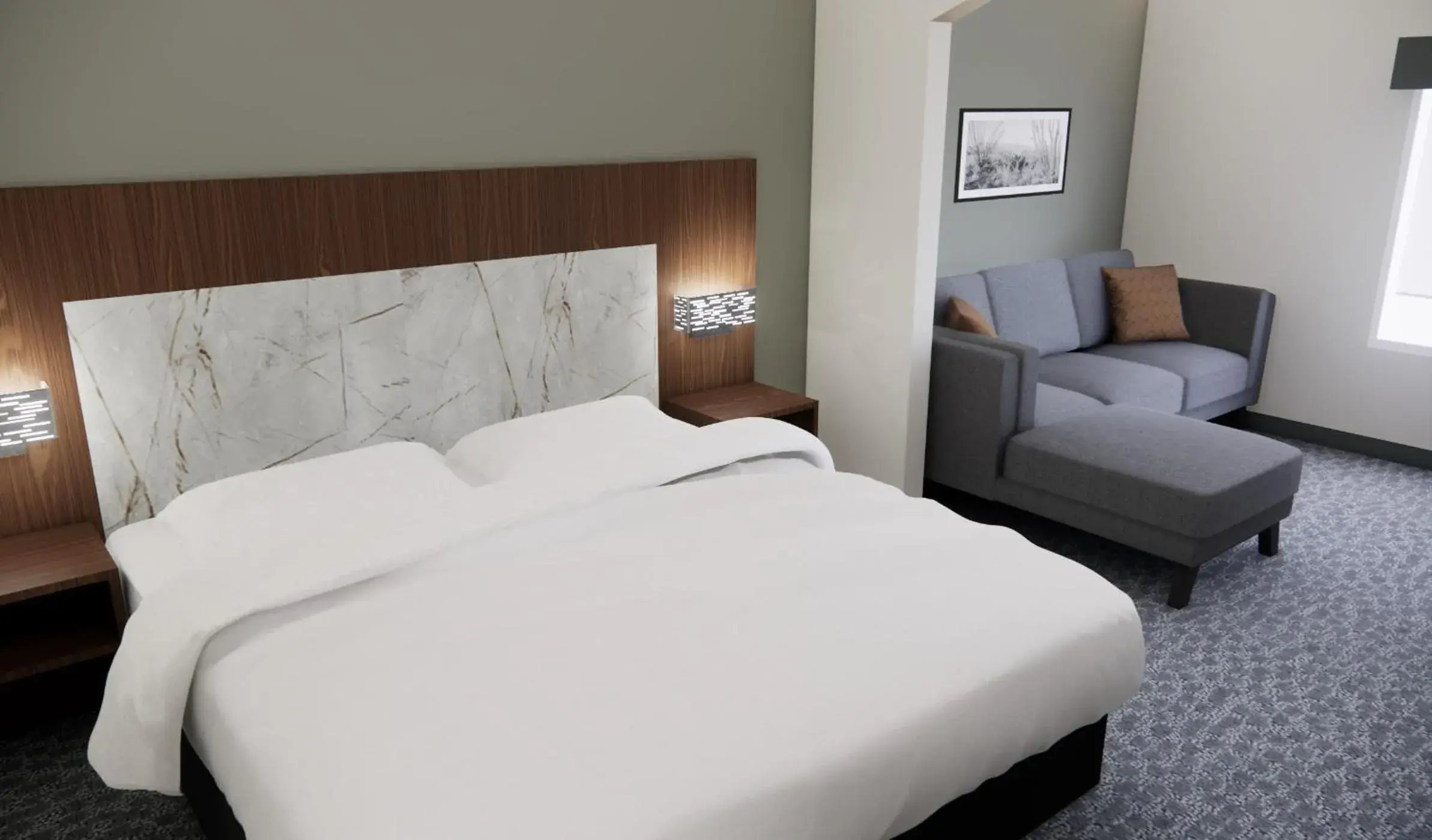 Seating area, Bed in Quality Suites Austin South Street Elmo District Seating area, Bed in Quality Suites Austin South Street Elmo District