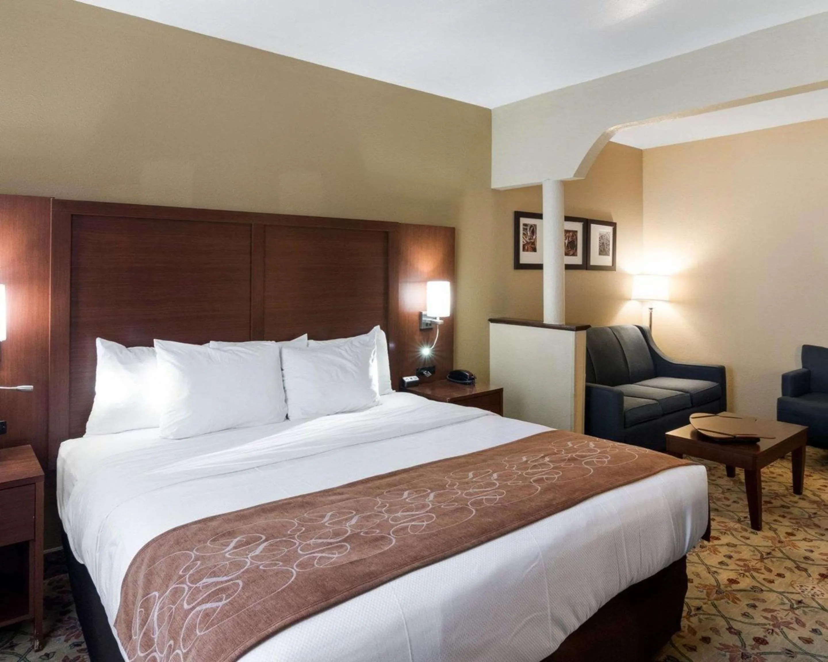 Bedroom, Bed in Quality Suites Midland North Loop 250