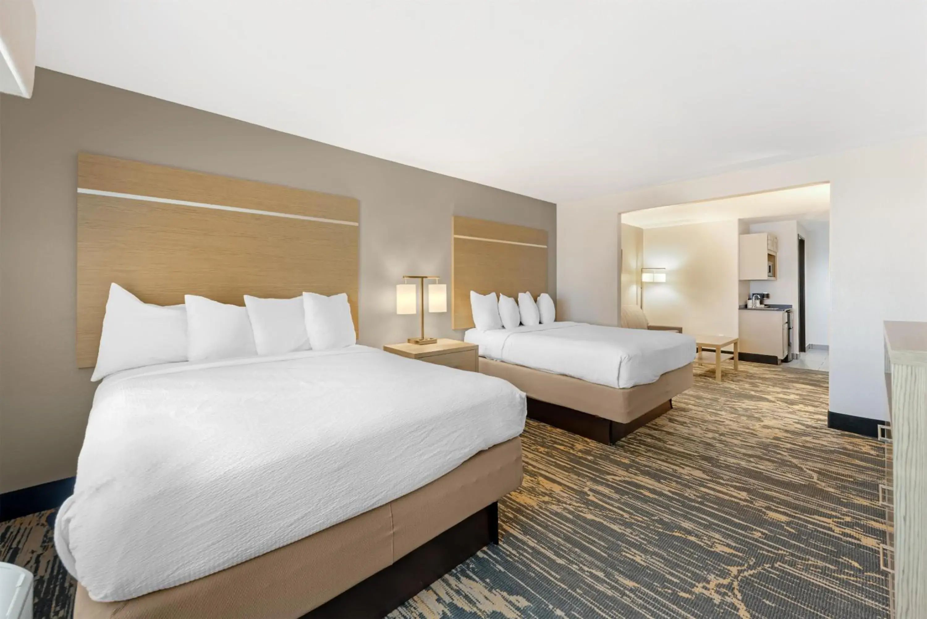 Queen Room with Two Queen Beds and Walk-In Shower - Mobility Access in Best Western Plus Killeen - Fort Cavazos Hotel & Suites Queen Room with Two Queen Beds and Walk-In Shower - Mobility Access in Best Western Plus Killeen - Fort Cavazos Hotel & Suites