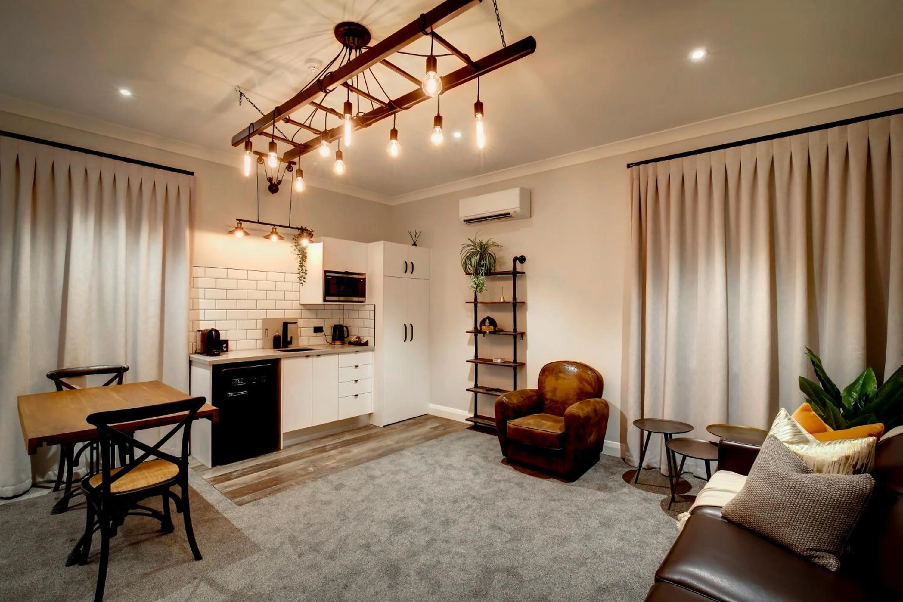 Living room in Hokitika Fire Station Boutique Accommodation