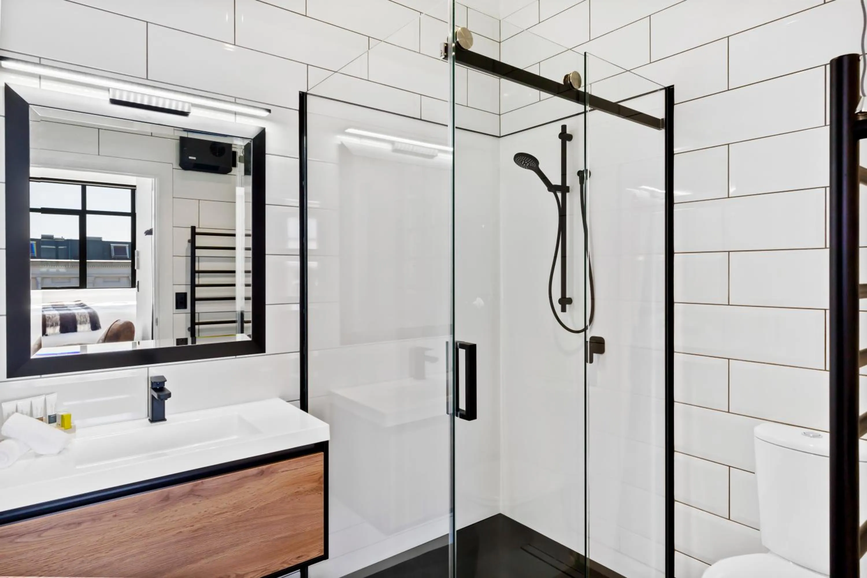 Shower in Hokitika Fire Station Boutique Accommodation