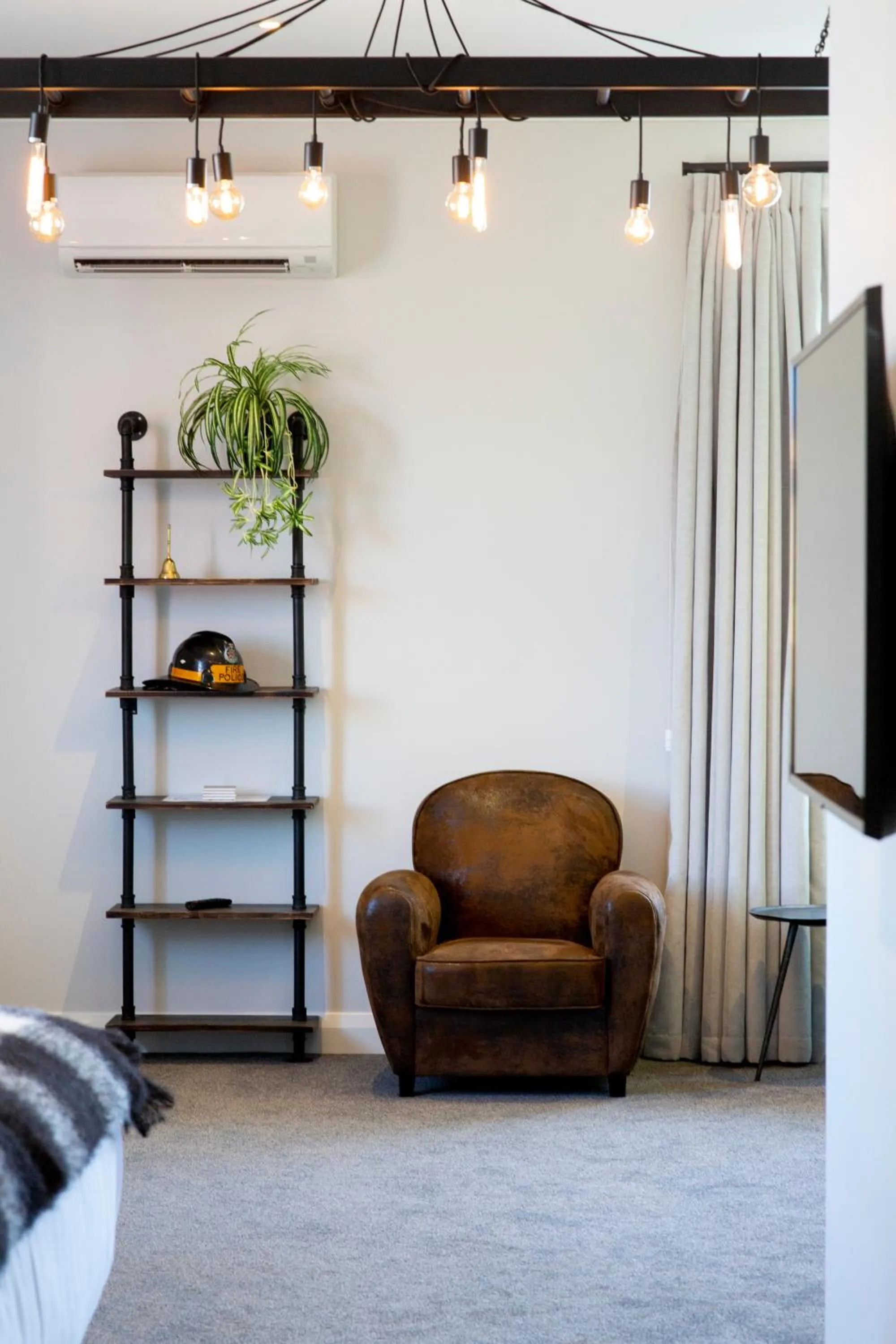 Living room in Hokitika Fire Station Boutique Accommodation