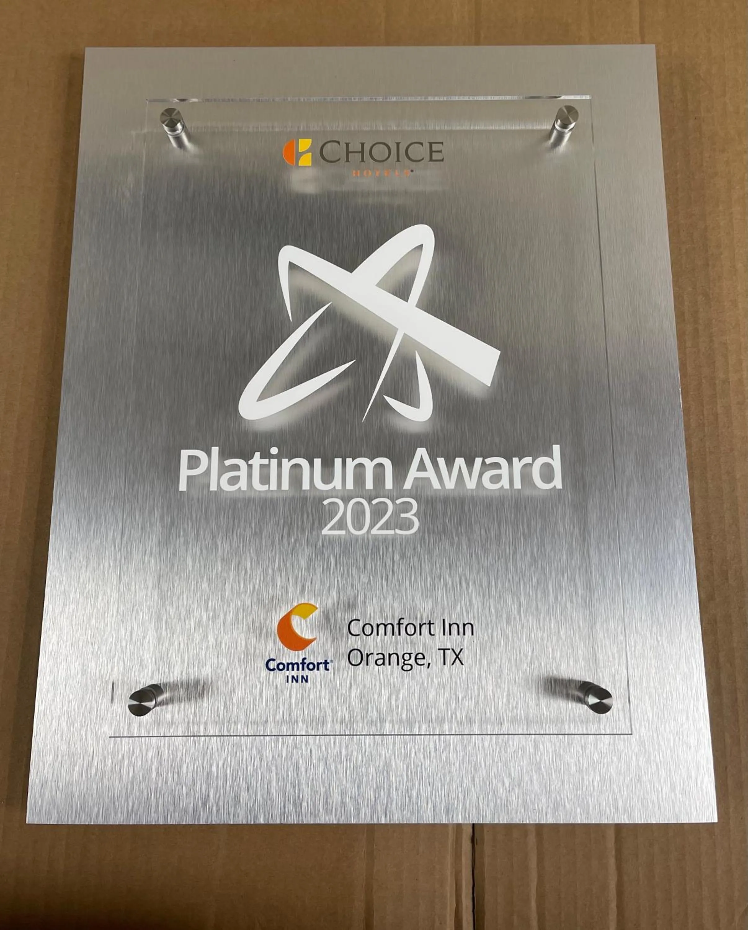 Certificate/Award in Comfort Inn by Choice Hotels Orange, TX