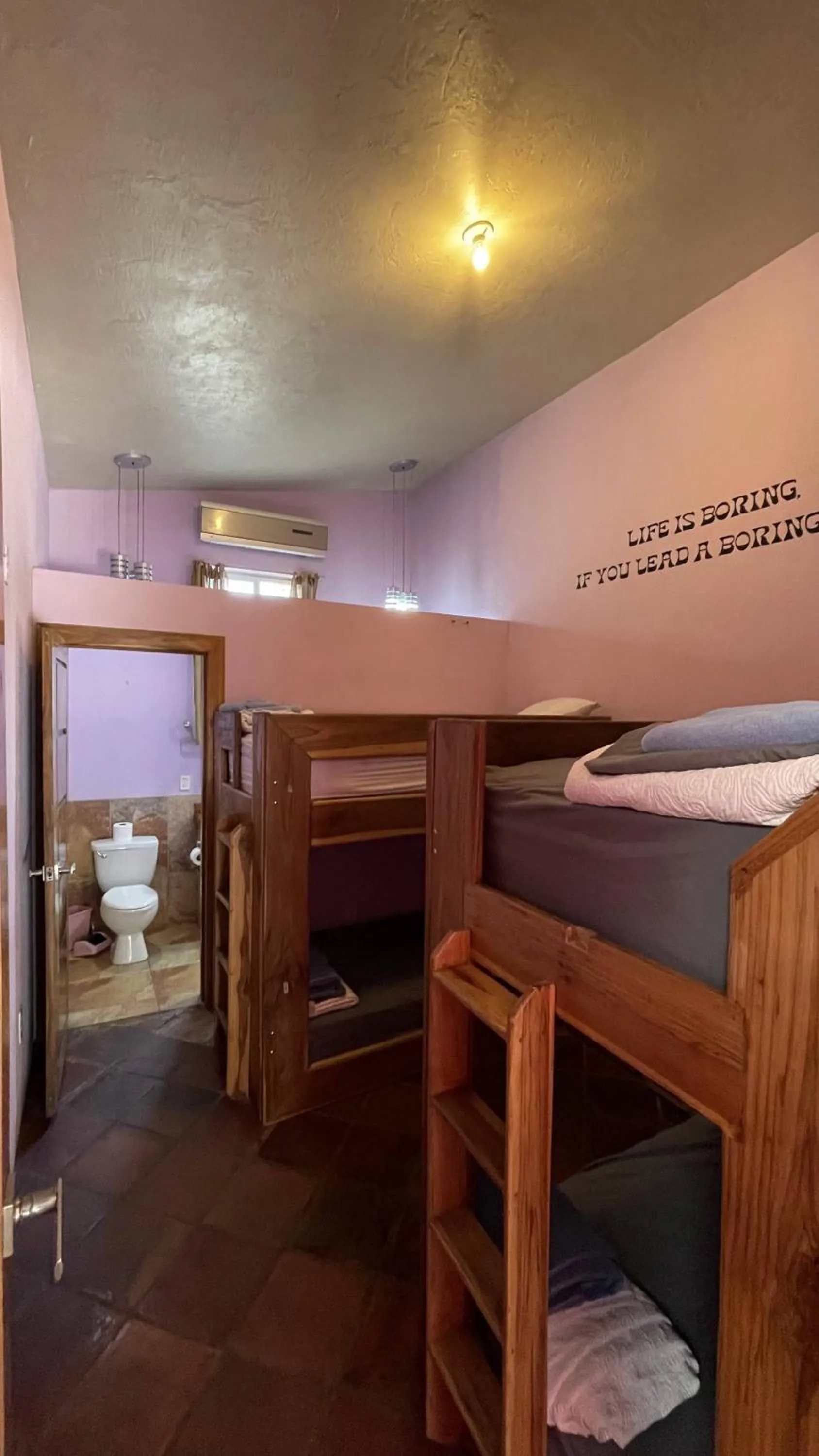 Bathroom, Bed in Planet B Hostel - Adults Only