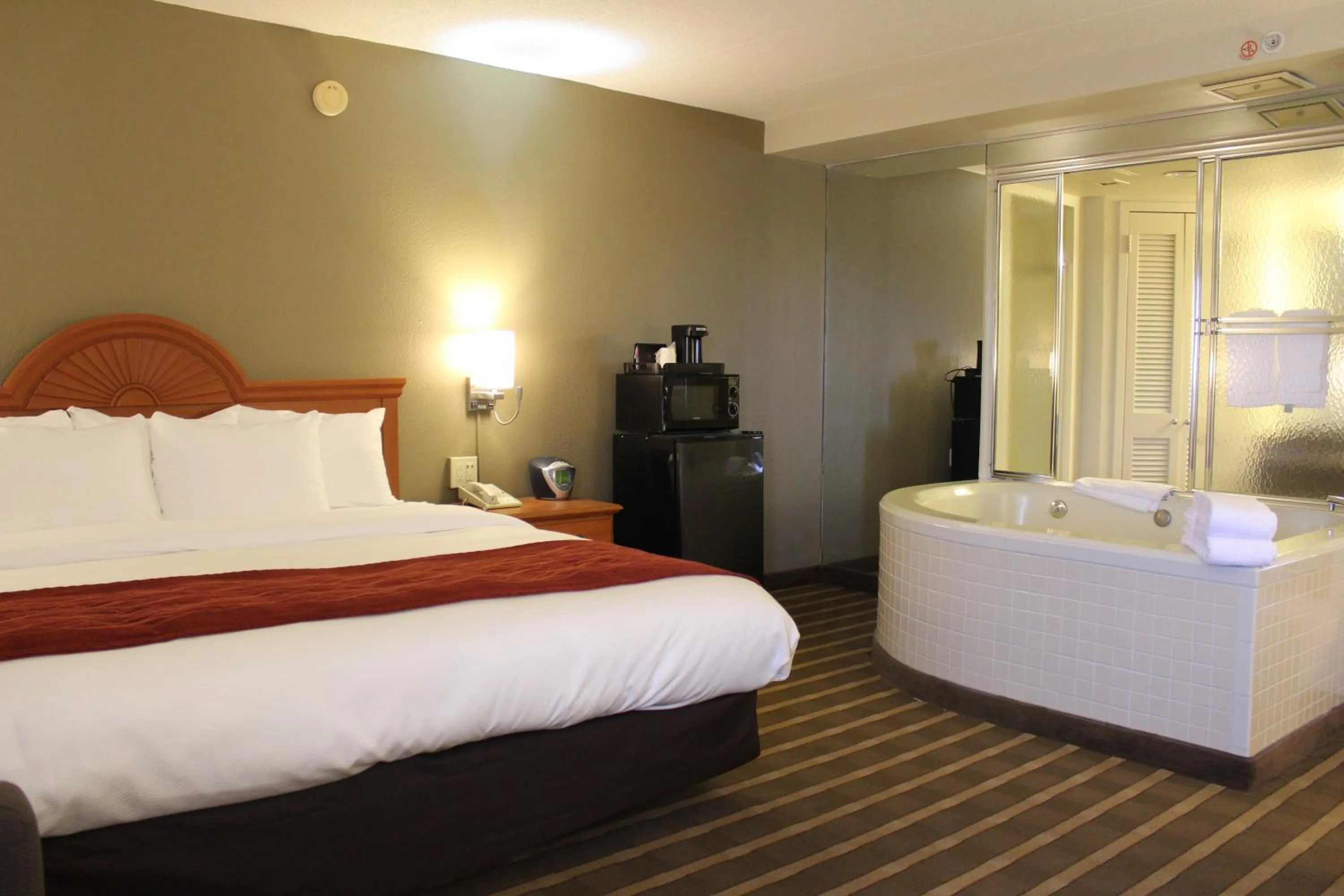 Hot Tub, Bed in Comfort Inn University Center