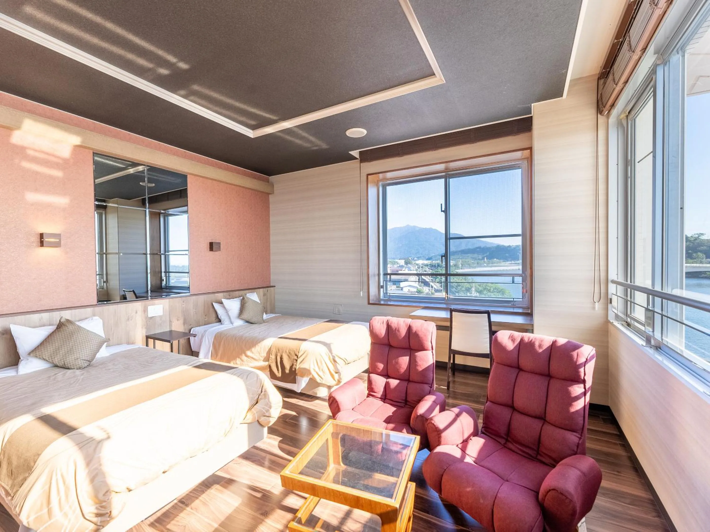 Bed in LiVEMAX RESORT Sakurajima Sea Front