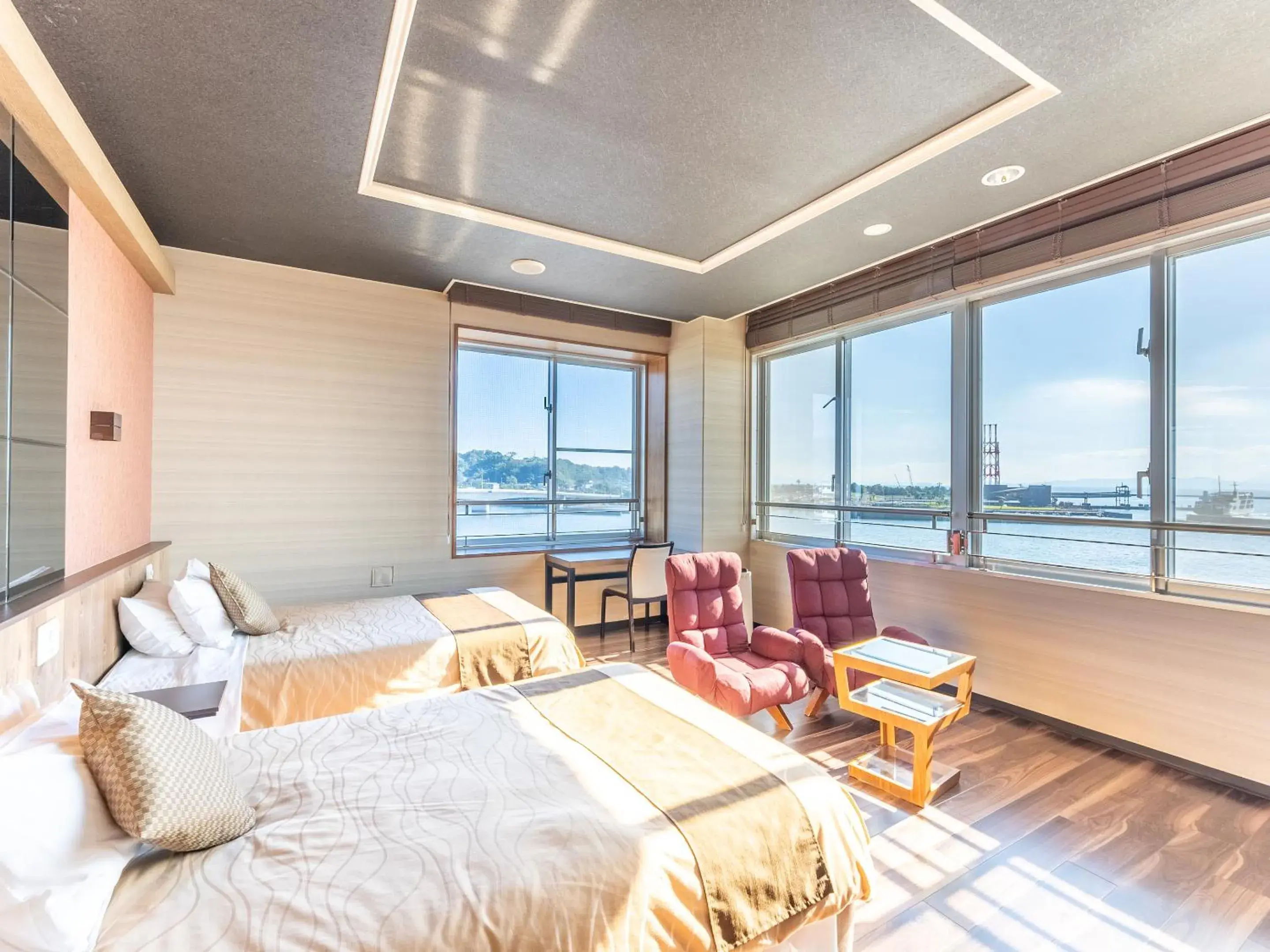 Bed in LiVEMAX RESORT Sakurajima Sea Front Bed in LiVEMAX RESORT Sakurajima Sea Front