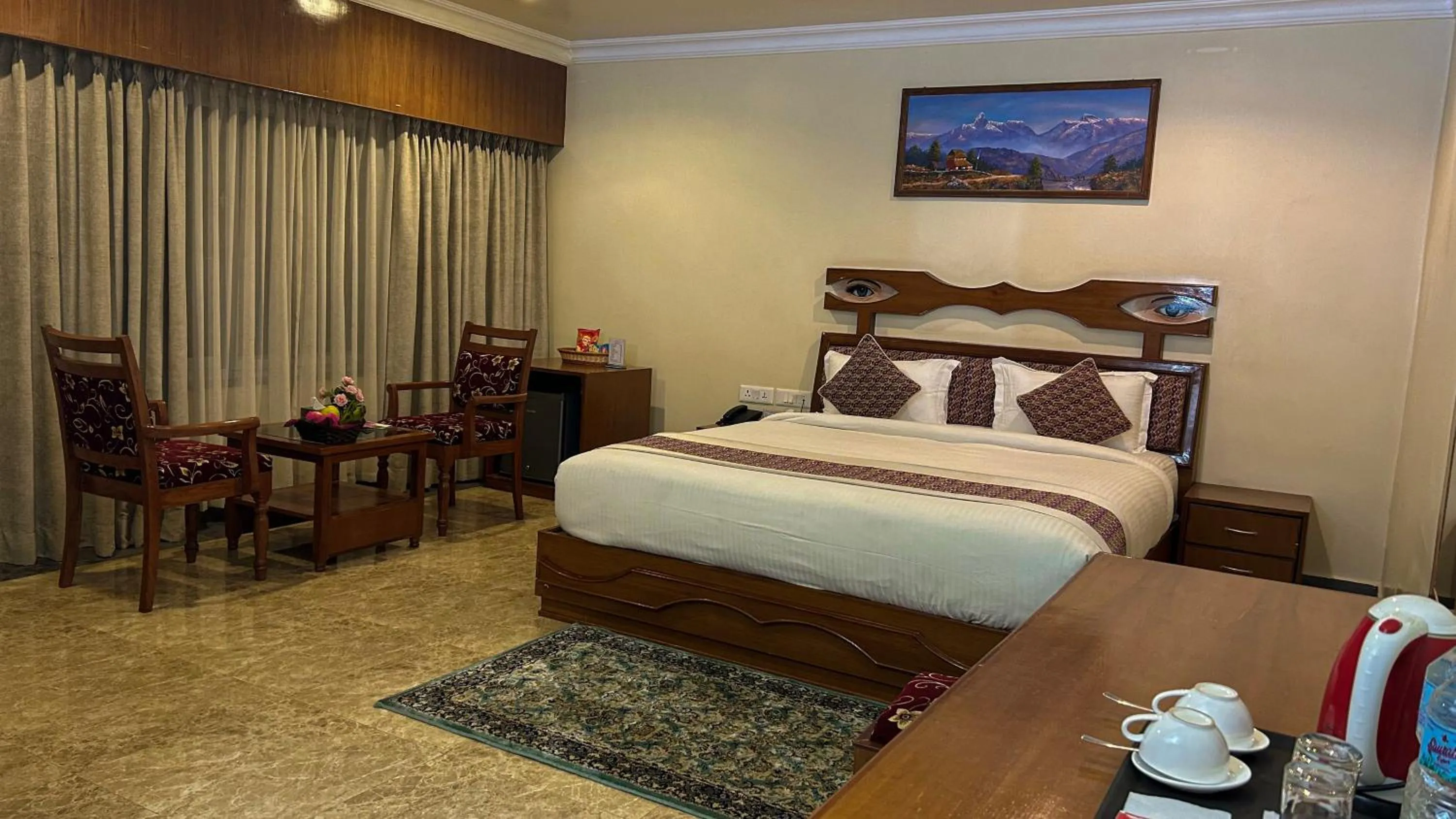 Bed in Hotel Earth Light Sauraha