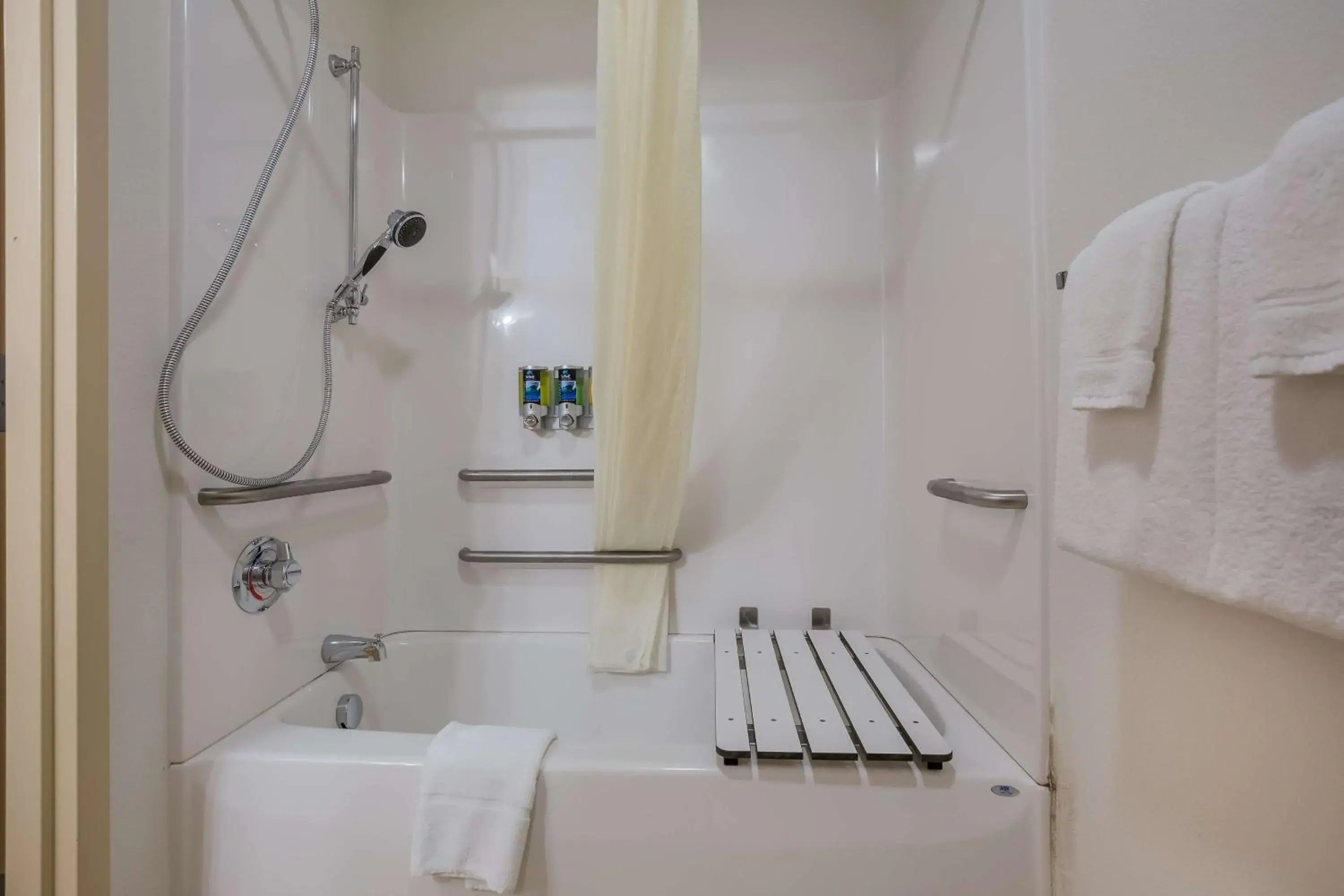 Bathroom in SureStay Hotel by Best Western Whittington Rend Lake Bathroom in SureStay Hotel by Best Western Whittington Rend Lake