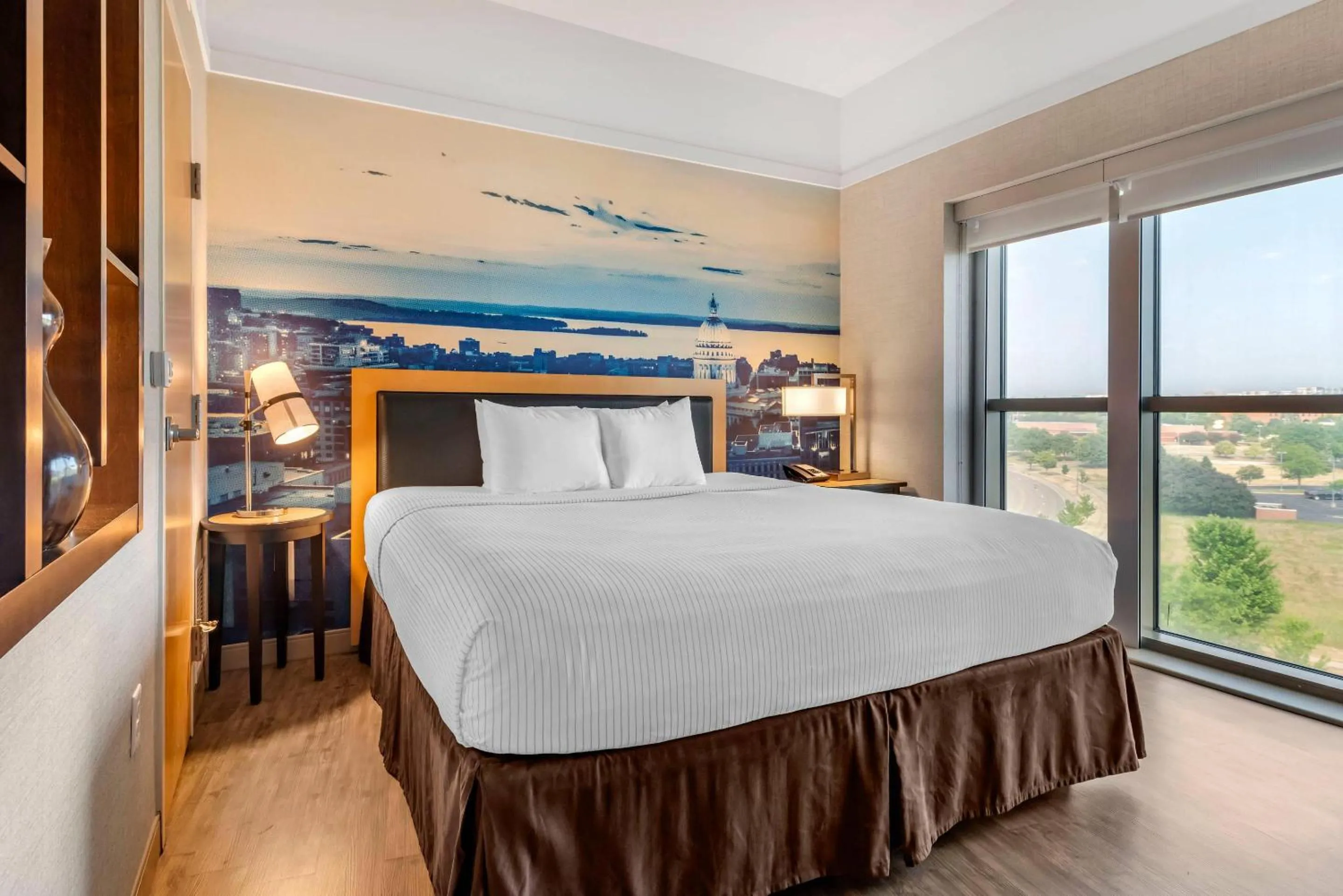 Bed in Cambria Hotel Madison East