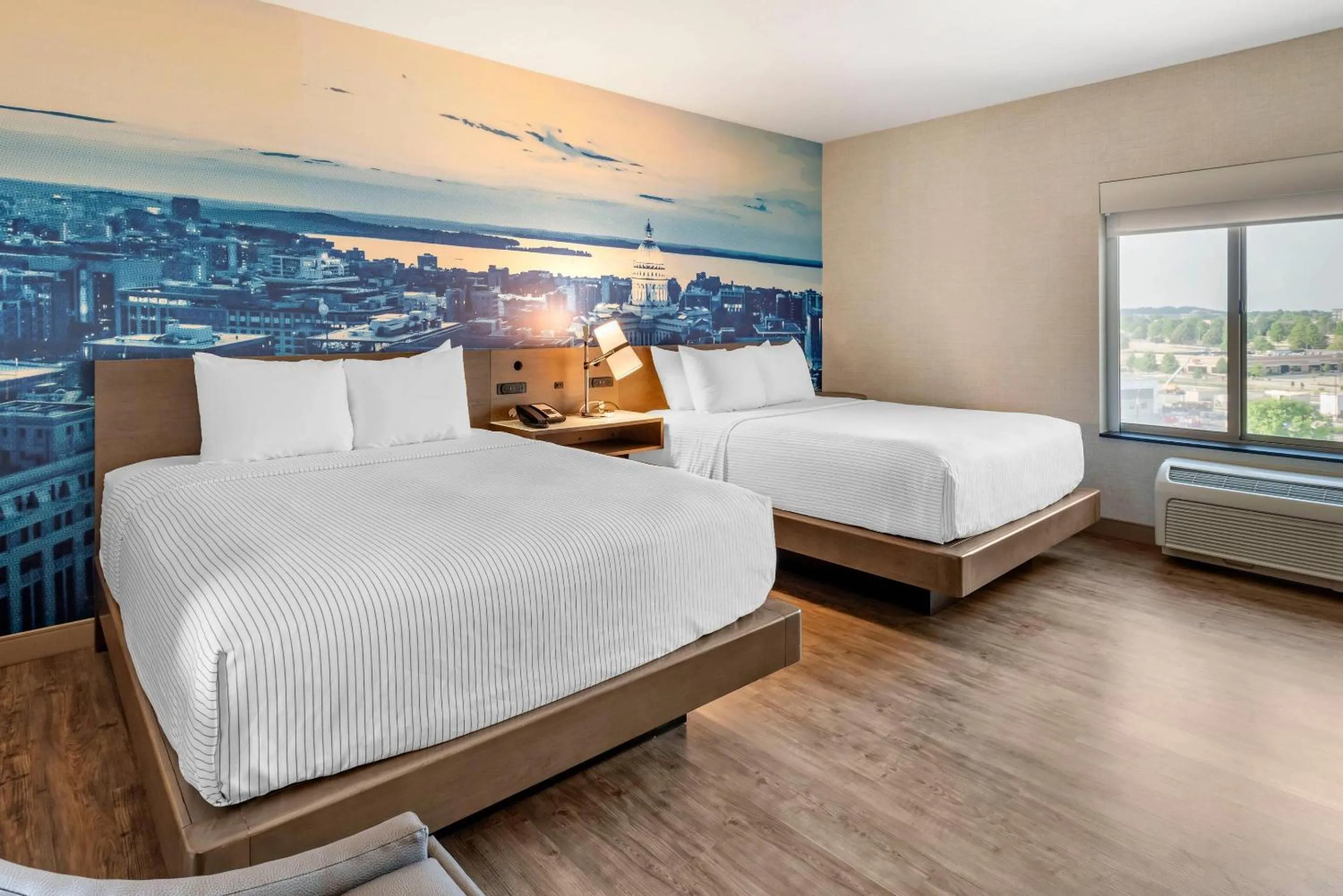 Bed in Cambria Hotel Madison East