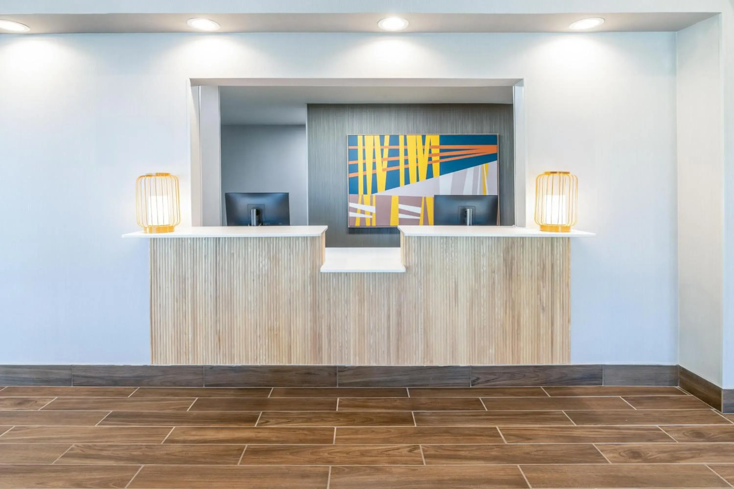 Lobby or reception in Spark by Hilton Sheridan Lobby or reception in Spark by Hilton Sheridan