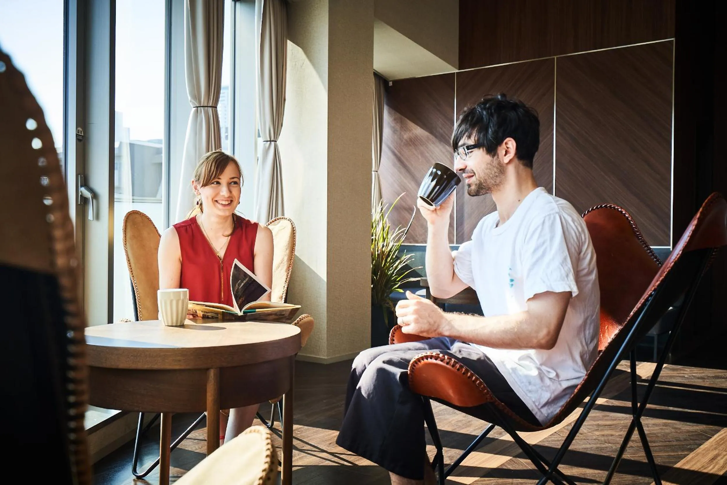 Lounge or bar in &AND HOSTEL HOMMACHI EAST