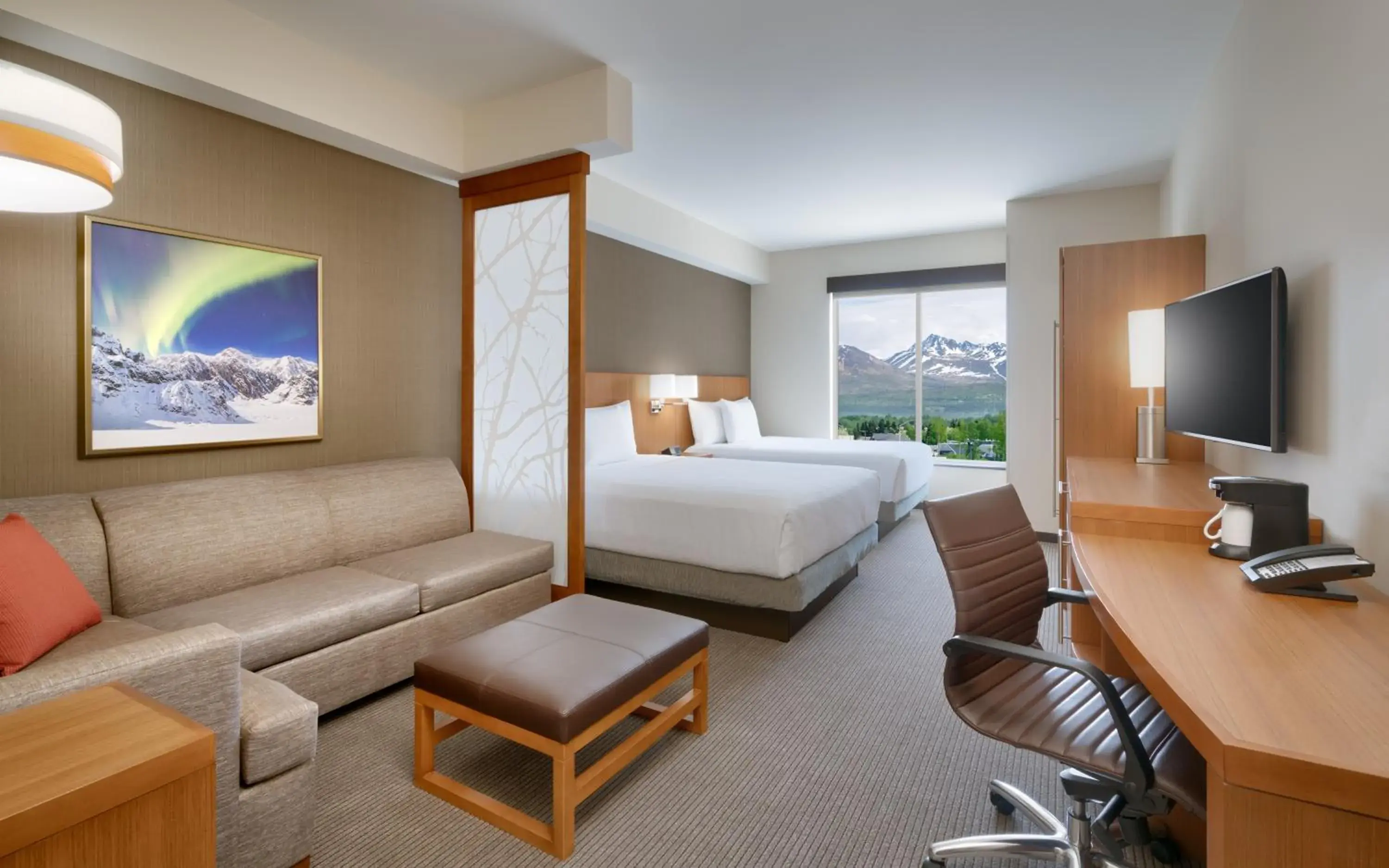 Photo of the whole room, Bed in Hyatt Place Anchorage-Midtown Photo of the whole room, Bed in Hyatt Place Anchorage-Midtown