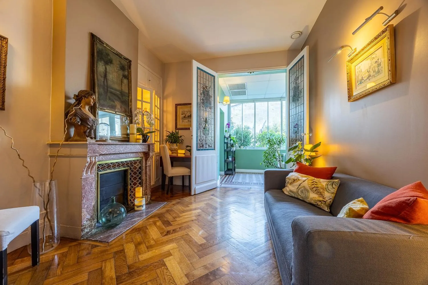 Living room in B&B La Halte Montaigne