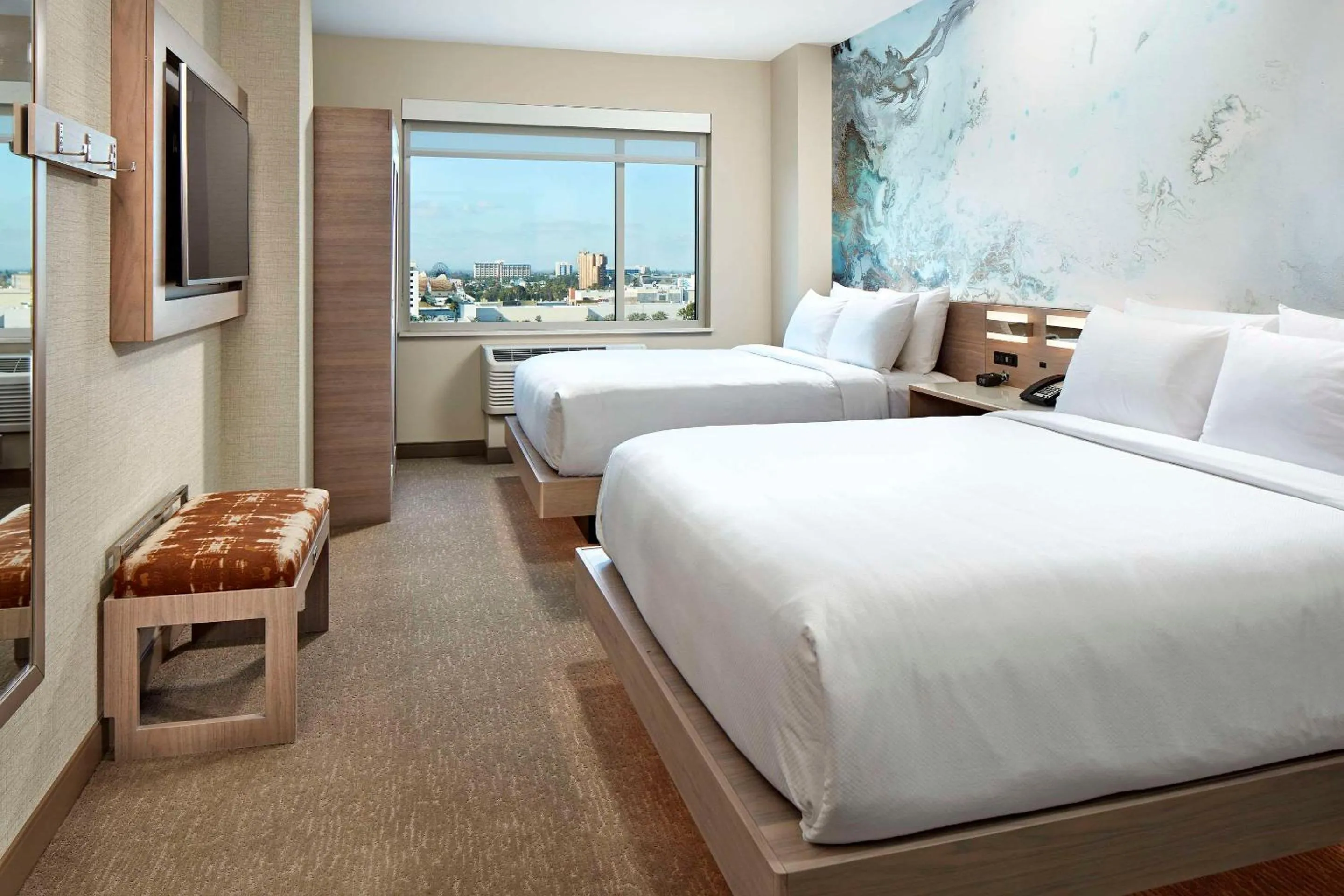 Bedroom in Anaheim Suites Hotel