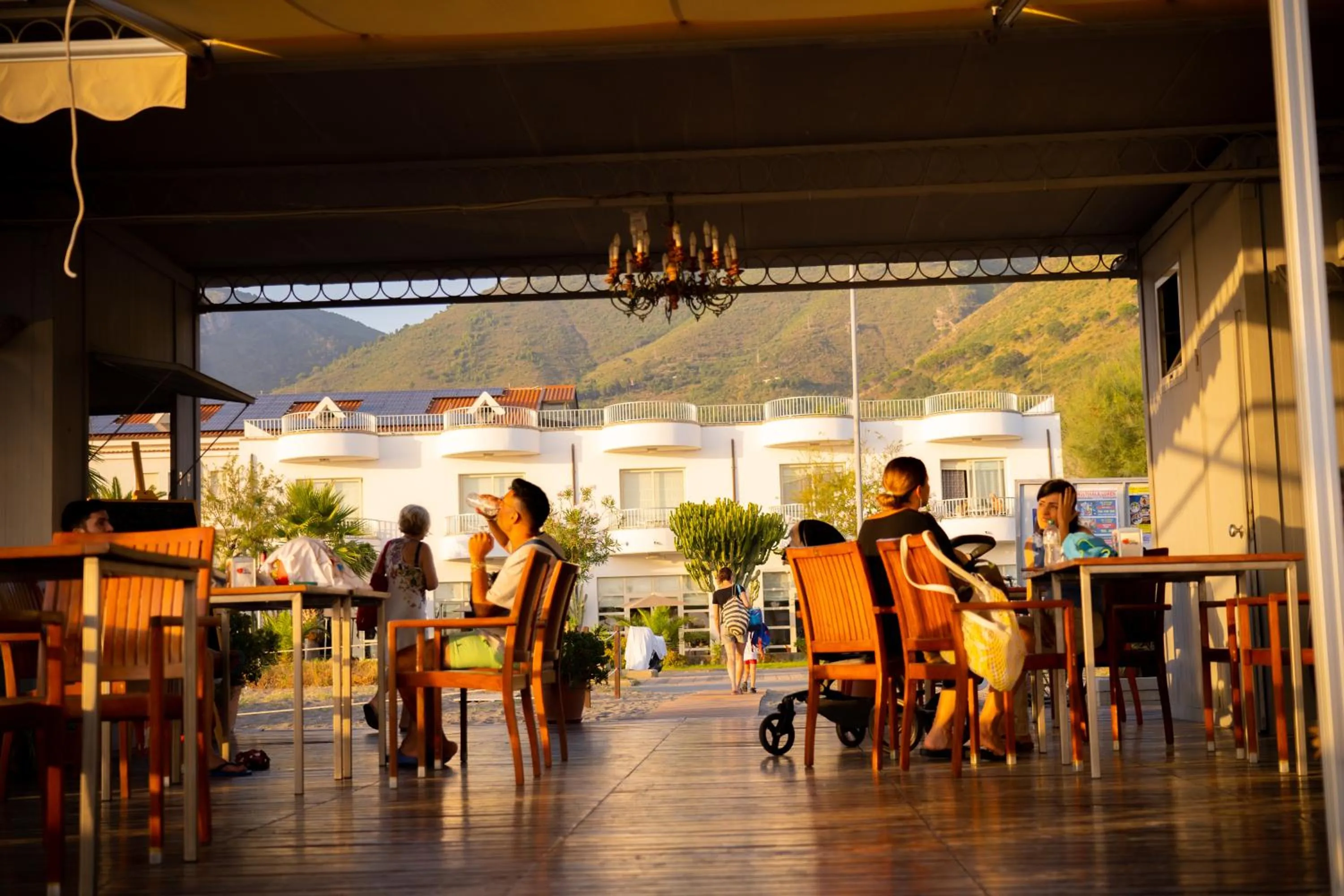 People in Hotel Garden