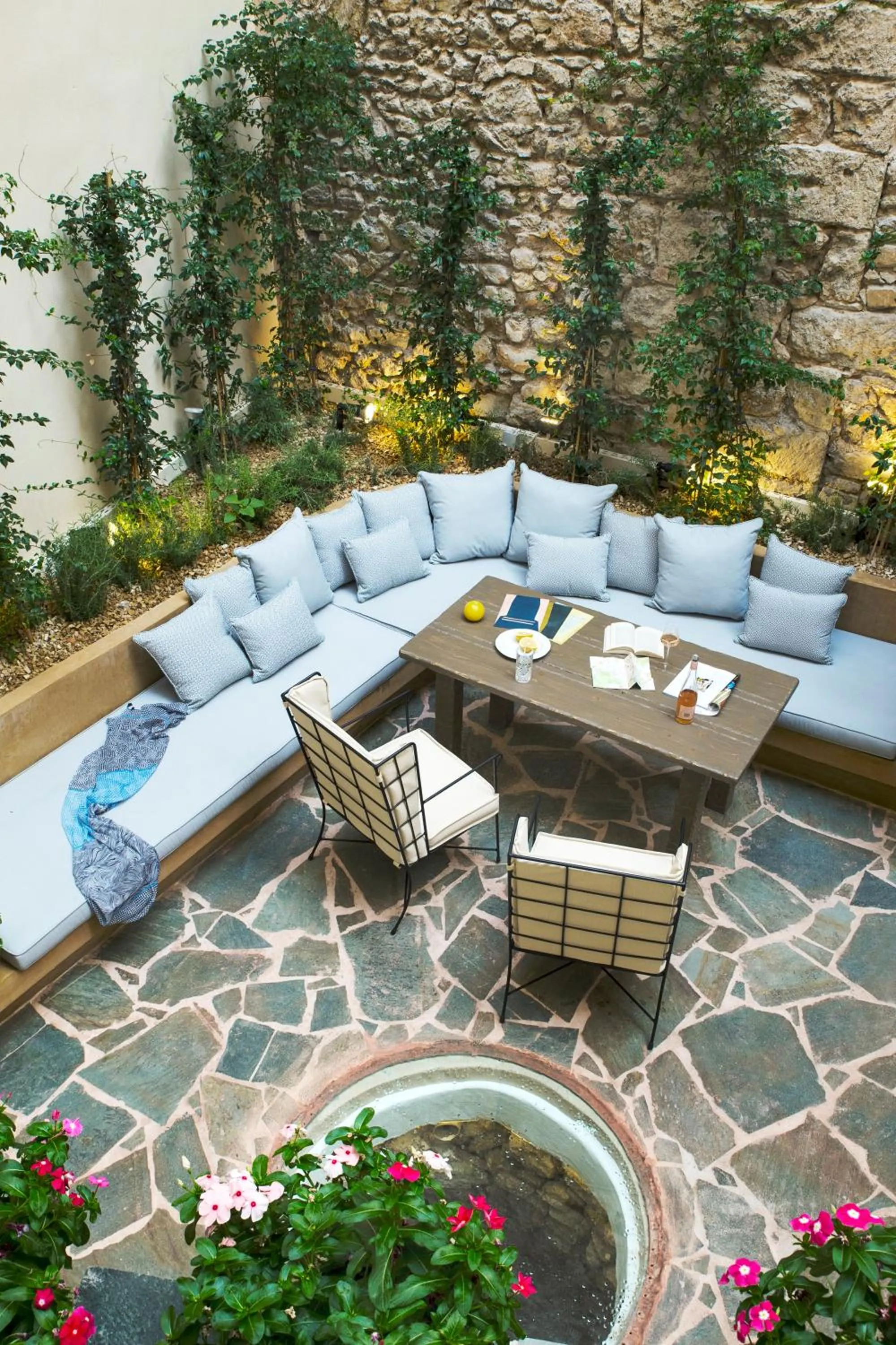 Patio in A77 Suites, Small Luxury Hotels of the World