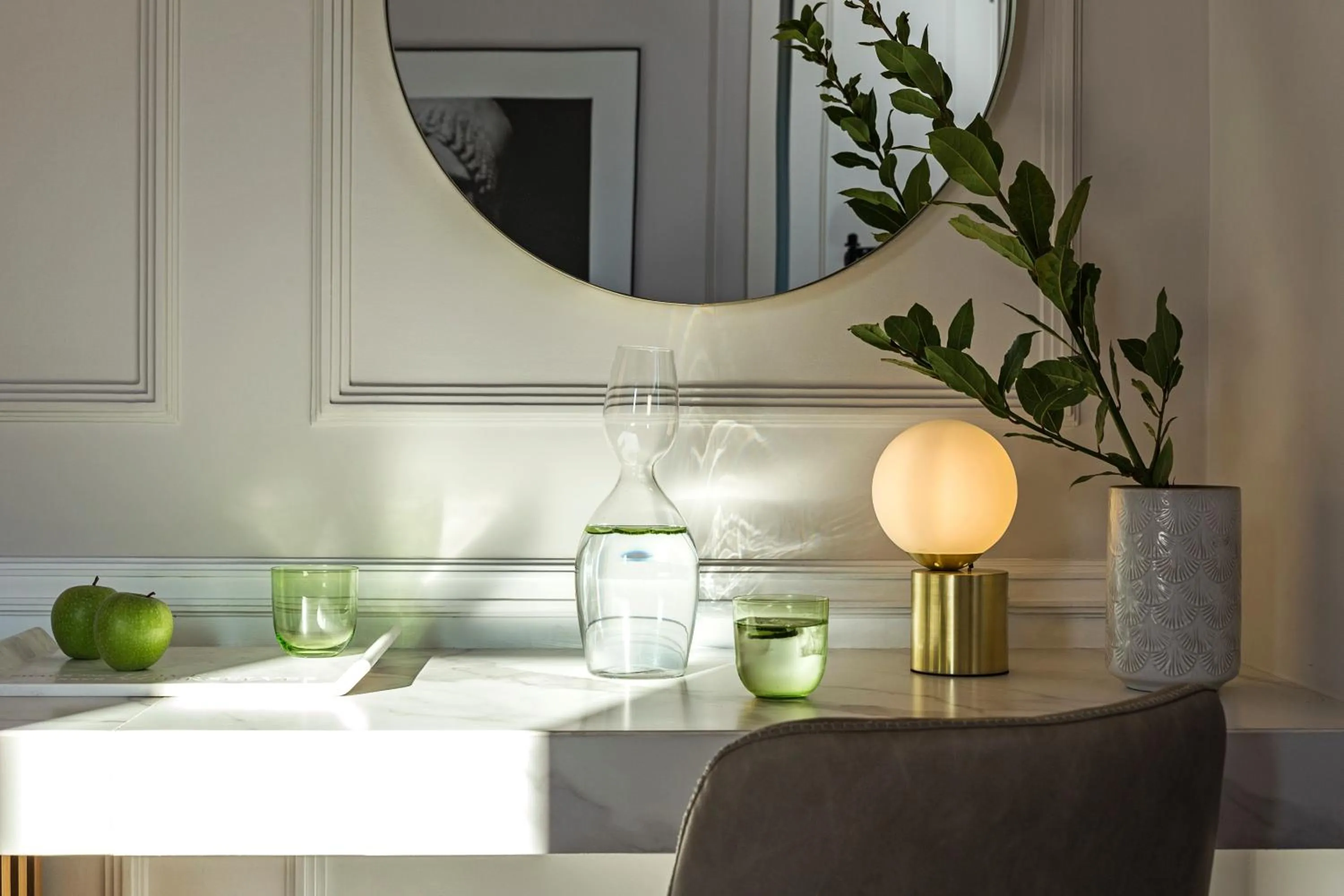 Seating area in A77 Suites, Small Luxury Hotels of the World