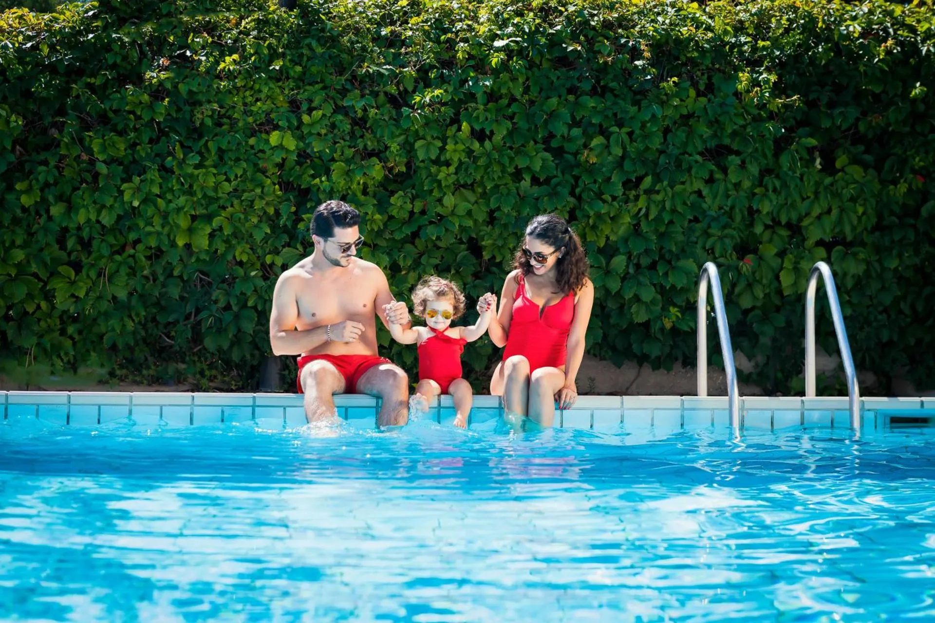 Pool view in Hotel Ines