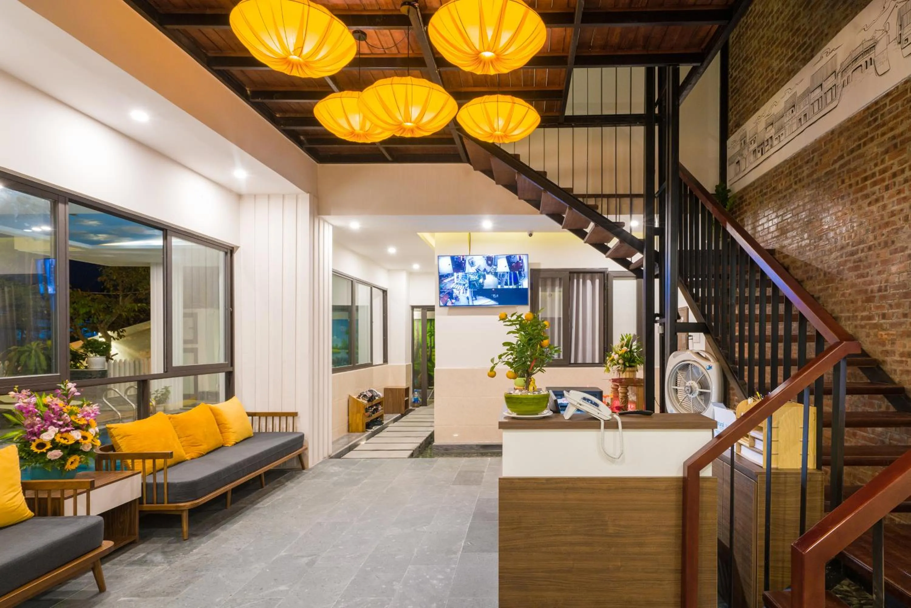 Lounge or bar in Hoi An Grace River Villa