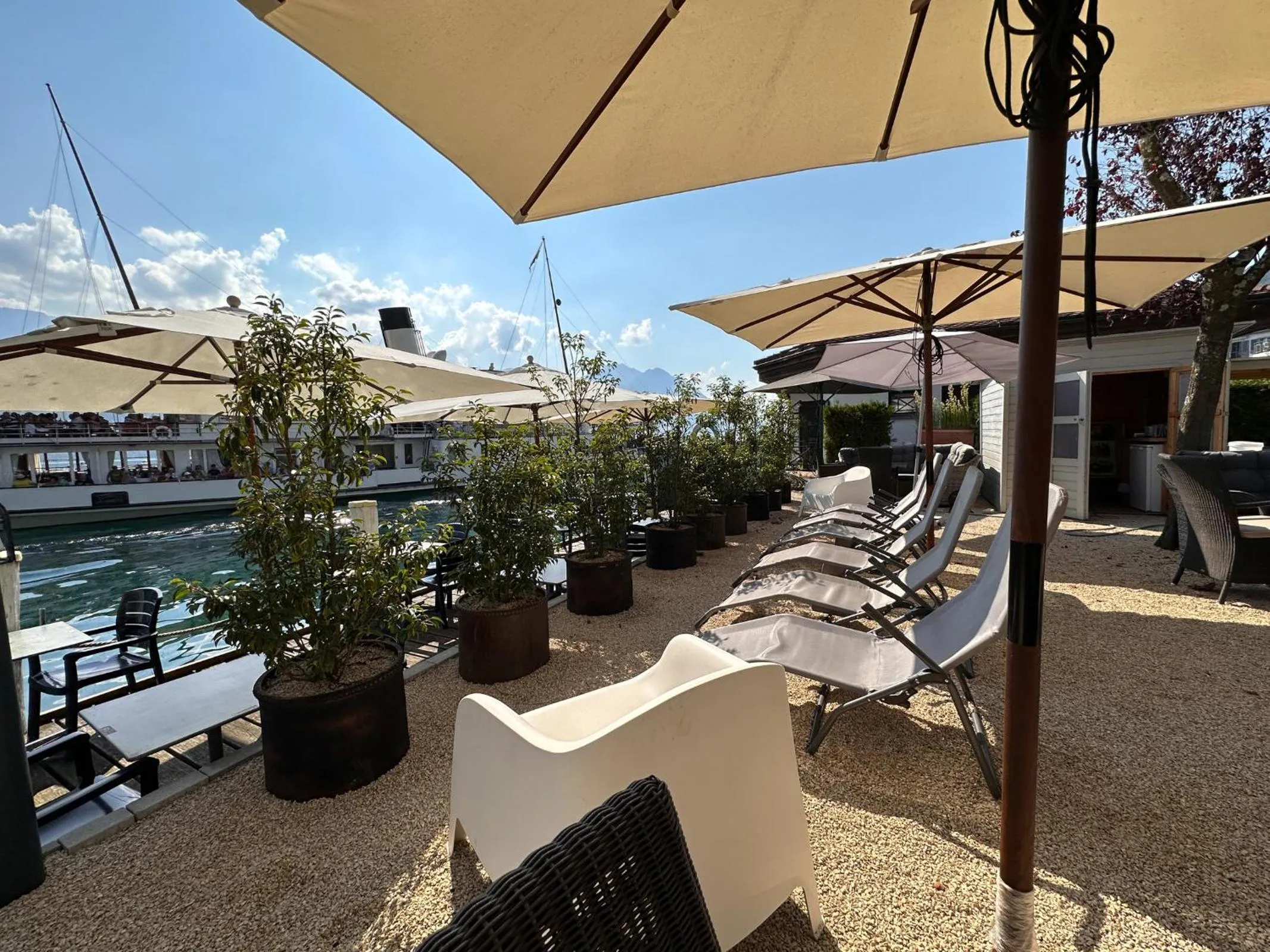 sunbed in Seehotel Riviera at Lake Lucerne