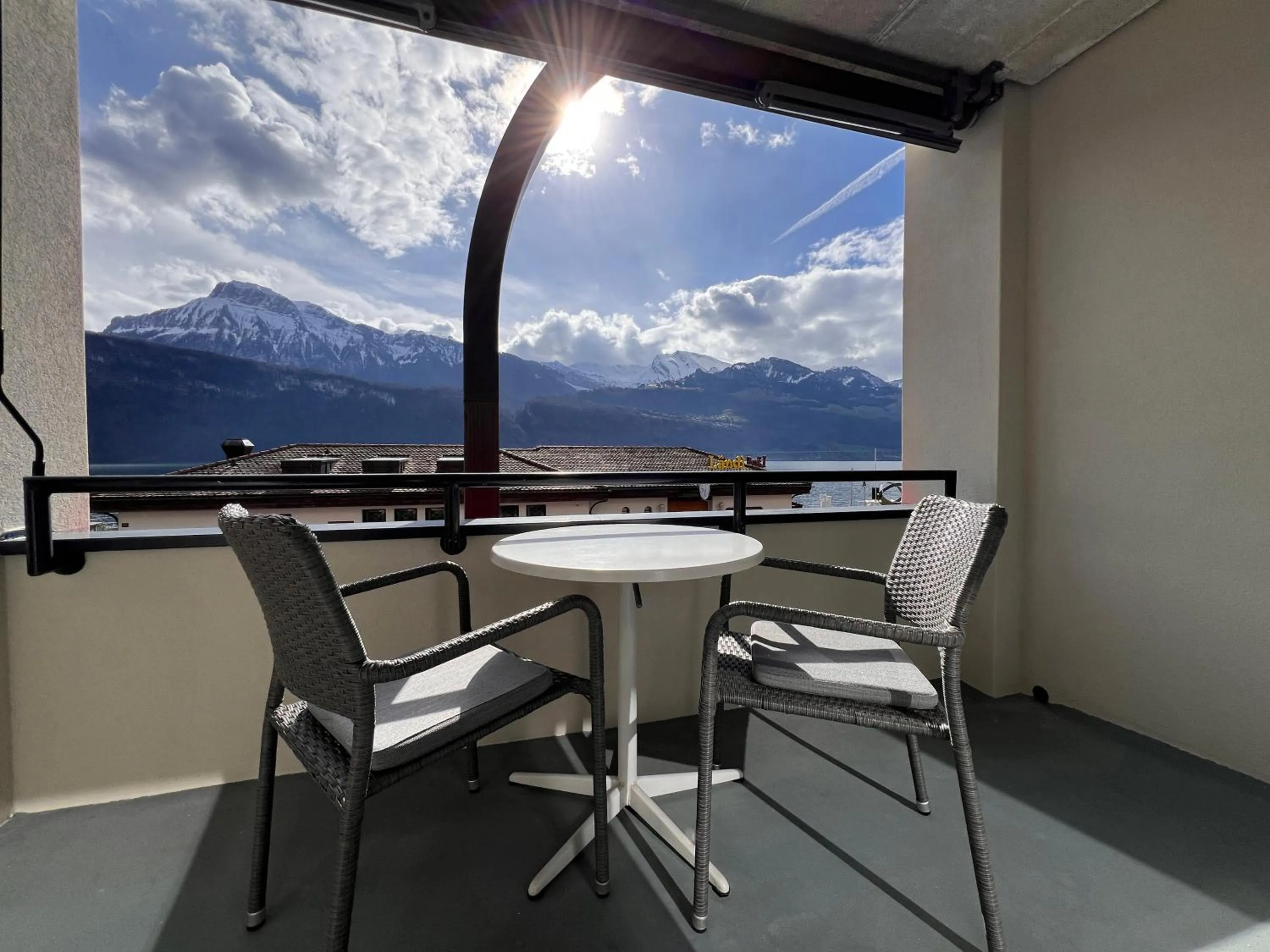 Balcony/Terrace in Seehotel Riviera at Lake Lucerne
