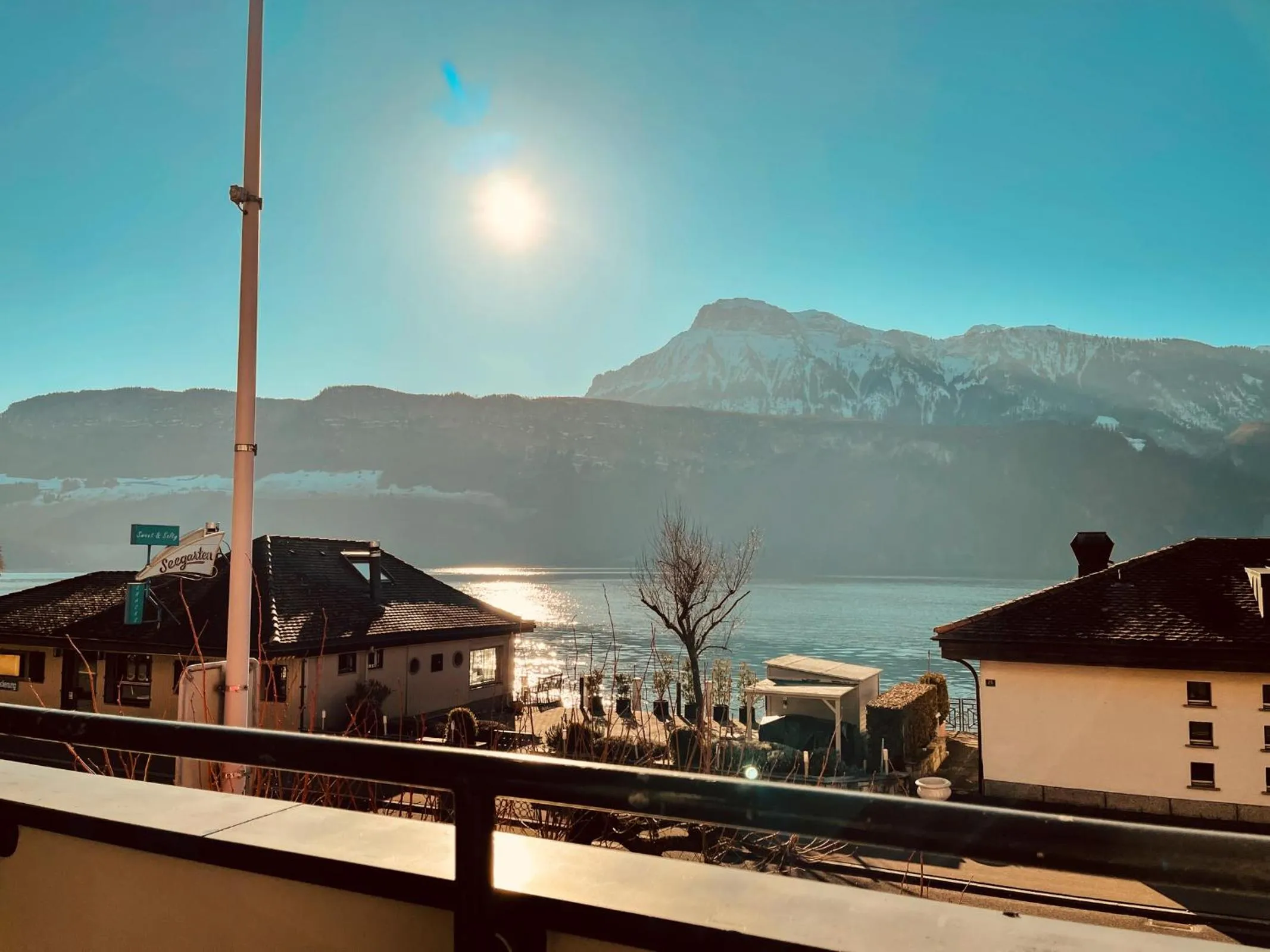 Balcony/Terrace in Seehotel Riviera at Lake Lucerne
